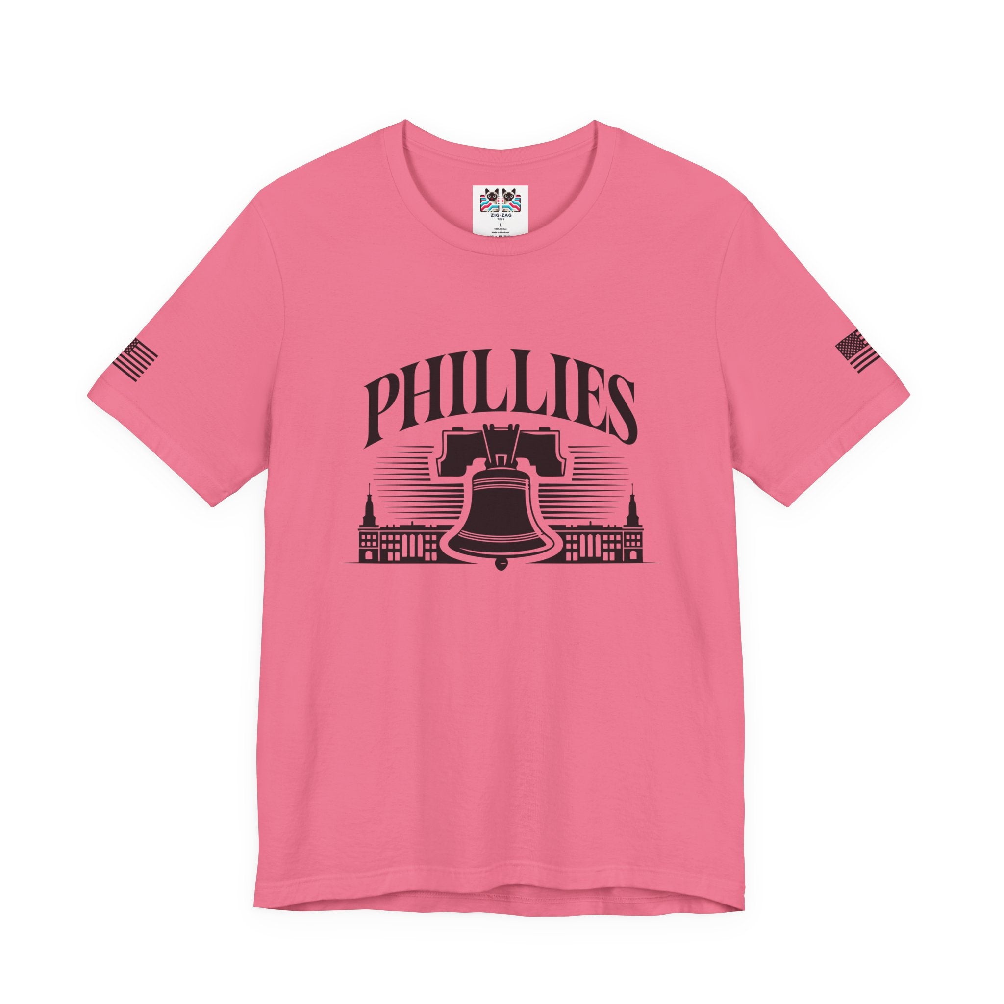 Phillies T-Shirt – Liberty Bell Philadelphia Skyline Arch Graphic Tee