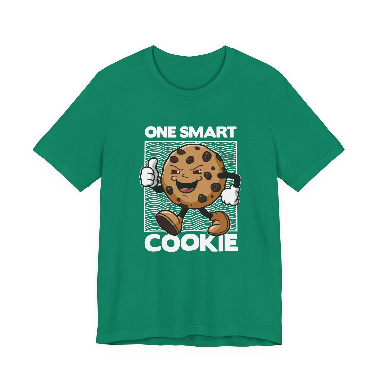 One Smart Cookie Tshirt – Happy Smiling Cookie Walking with Thumbs Up Graphic
