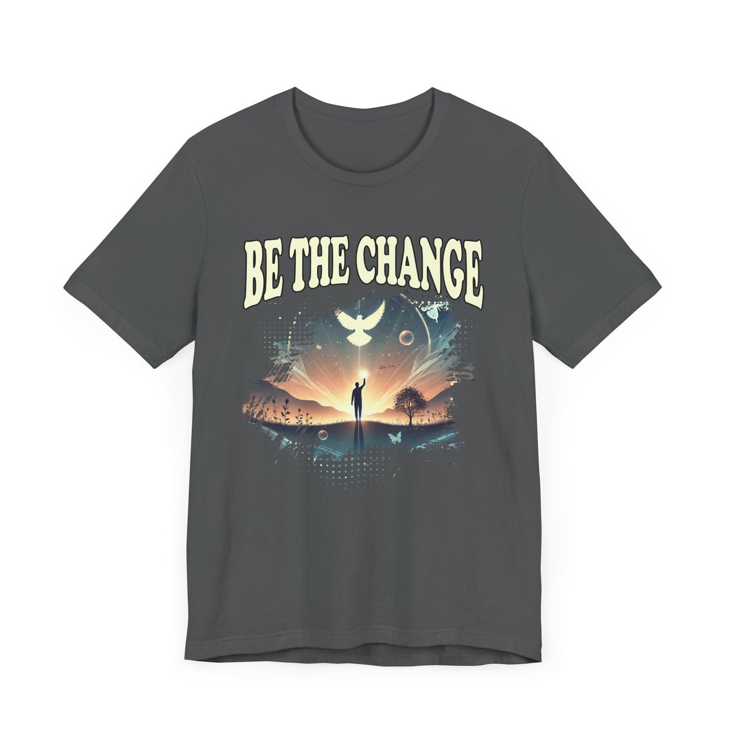 Be the Change | Walking Toward Sunset & White Pigeon T-Shirt