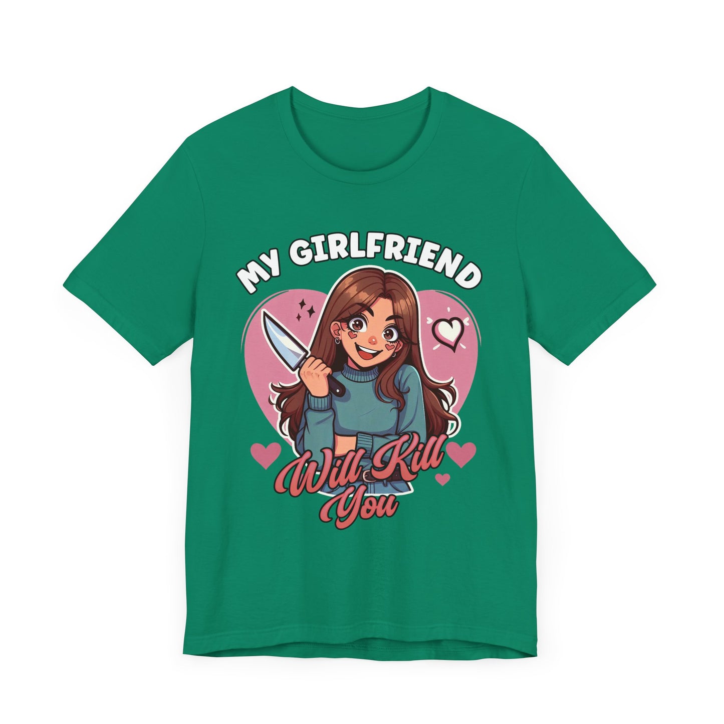 My Girlfriend Will Kill You Shirt, Protective Boyfriend Tee, Funny Relationship T Shirt, Jealousy Humor Graphic, Bold Love Statement Top