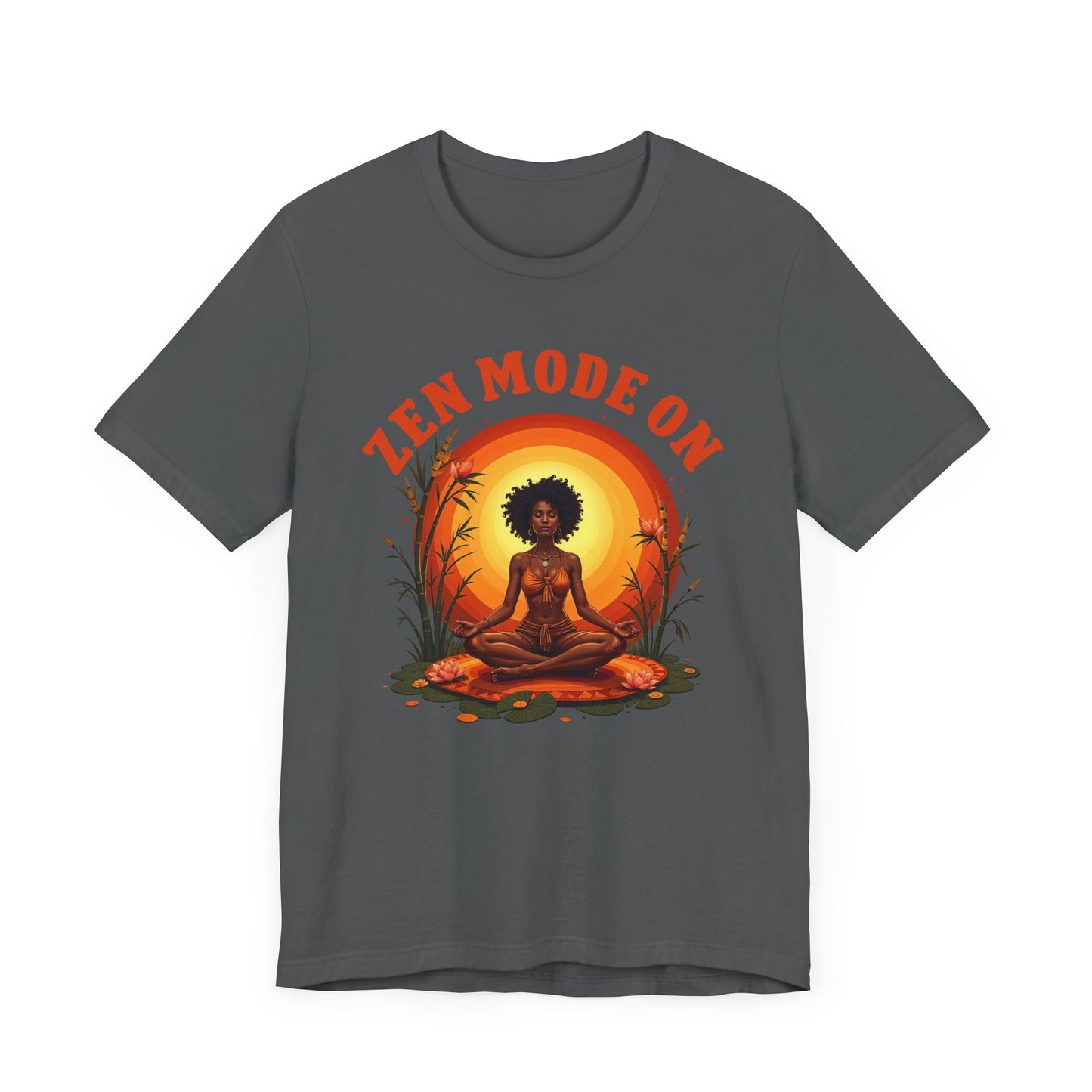 Zen Mode On – Peaceful Meditation Lotus Glow Graphic T-Shirt