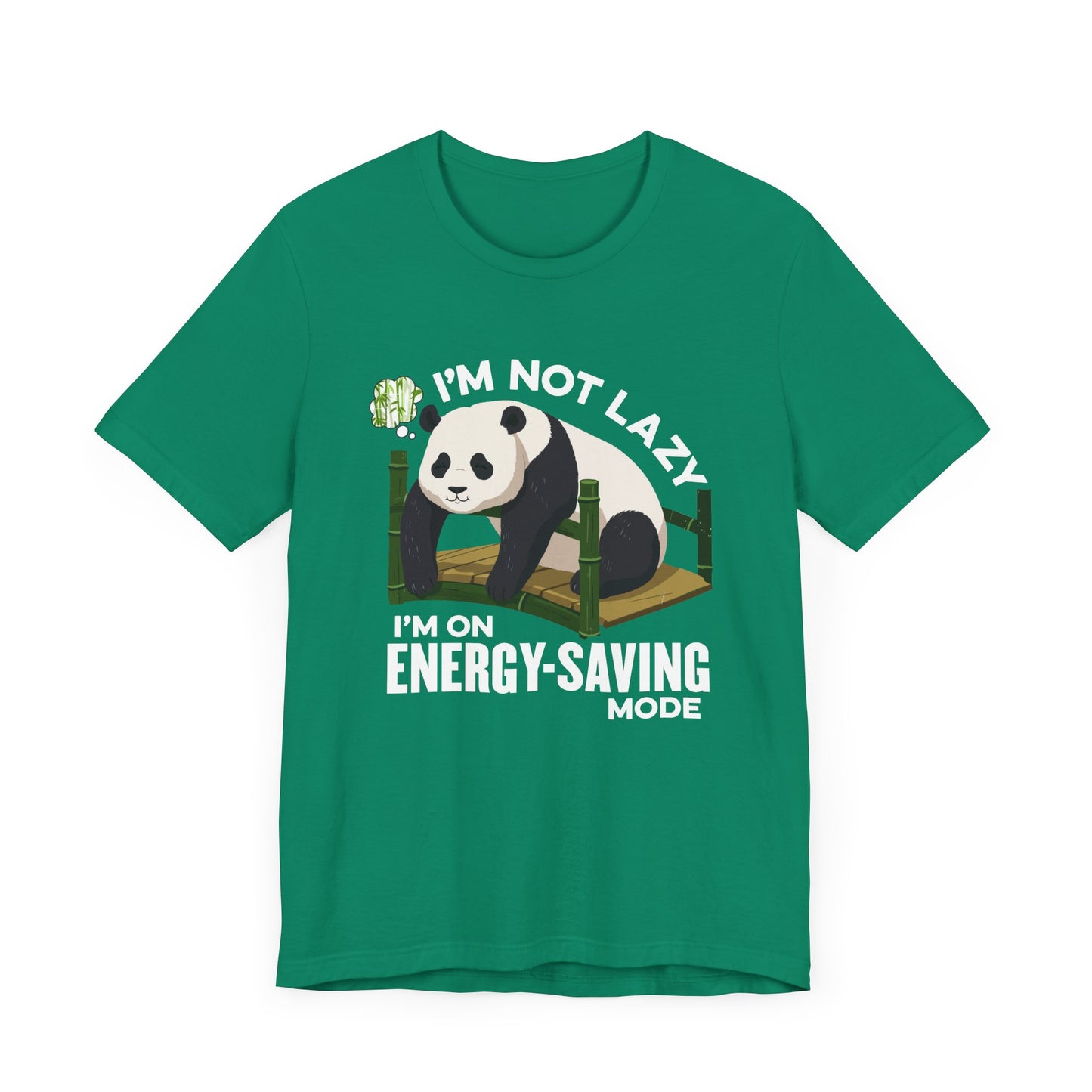 I’m Not Lazy I’m on Energy Saving Mode Tee, Panda Mood Shirt, Funny Animal Graphic Tee, Cozy Nap Life Top, Chill Creature Gift