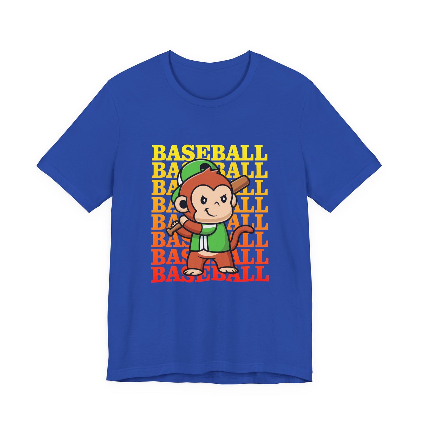 Baseball tshirt - Baseball Monkey Player Tshirt Large Graphic Monkey Baseball Player with Baseball Text Background