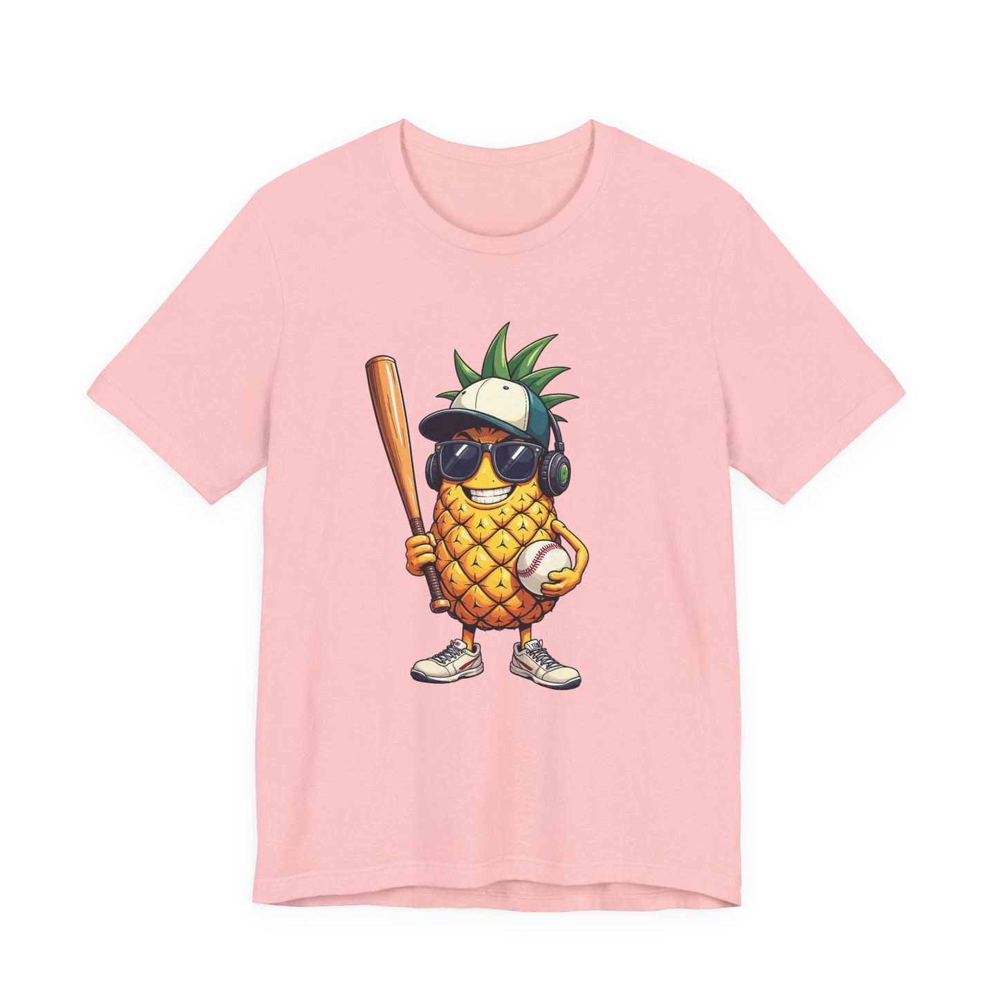 Pineapple Baseball Aggressive Mascot Tshirt Cool Fruit Sports Character