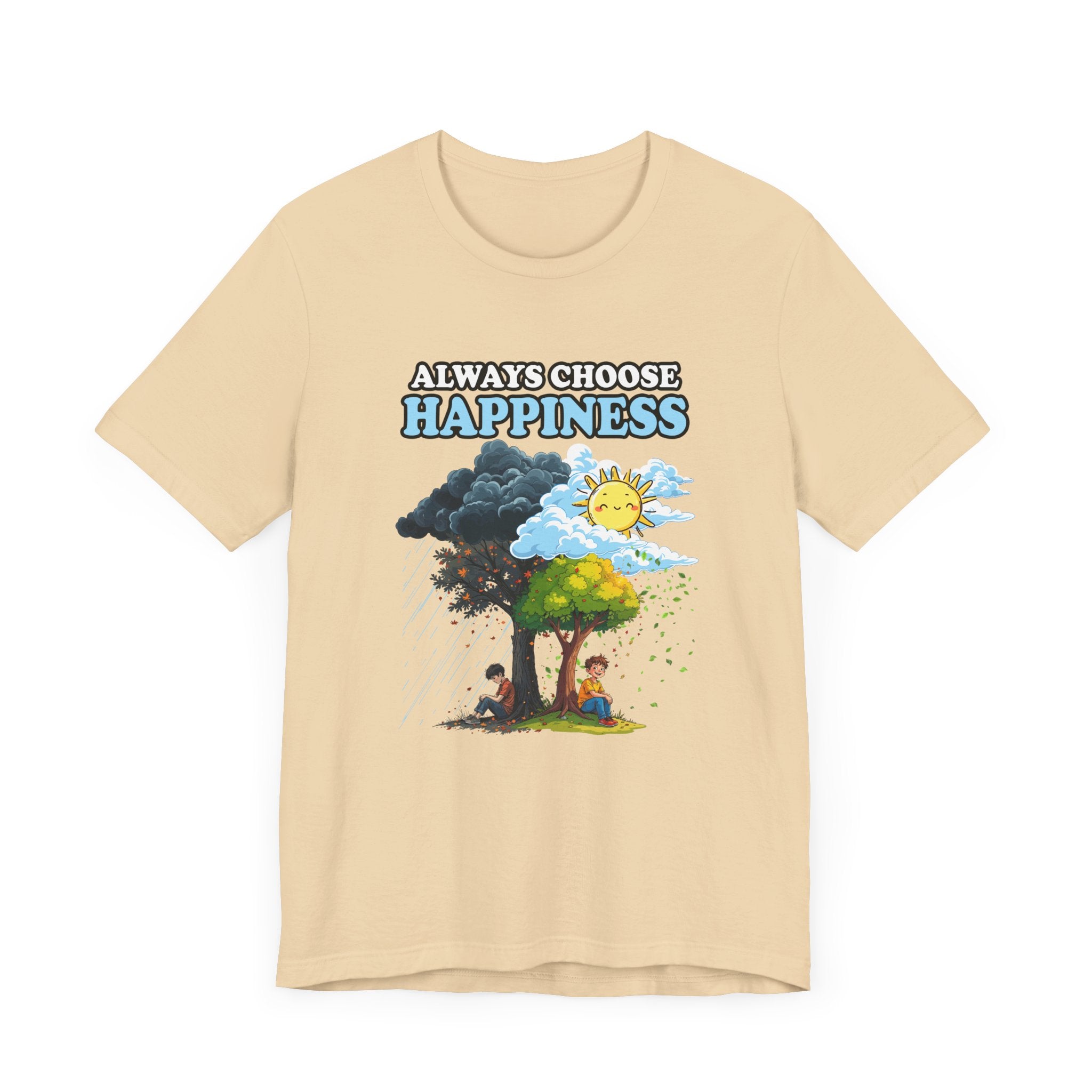 Embrace positivity Always Choose Happiness – Two Sides of Life Motivational Graphic T-Shirt