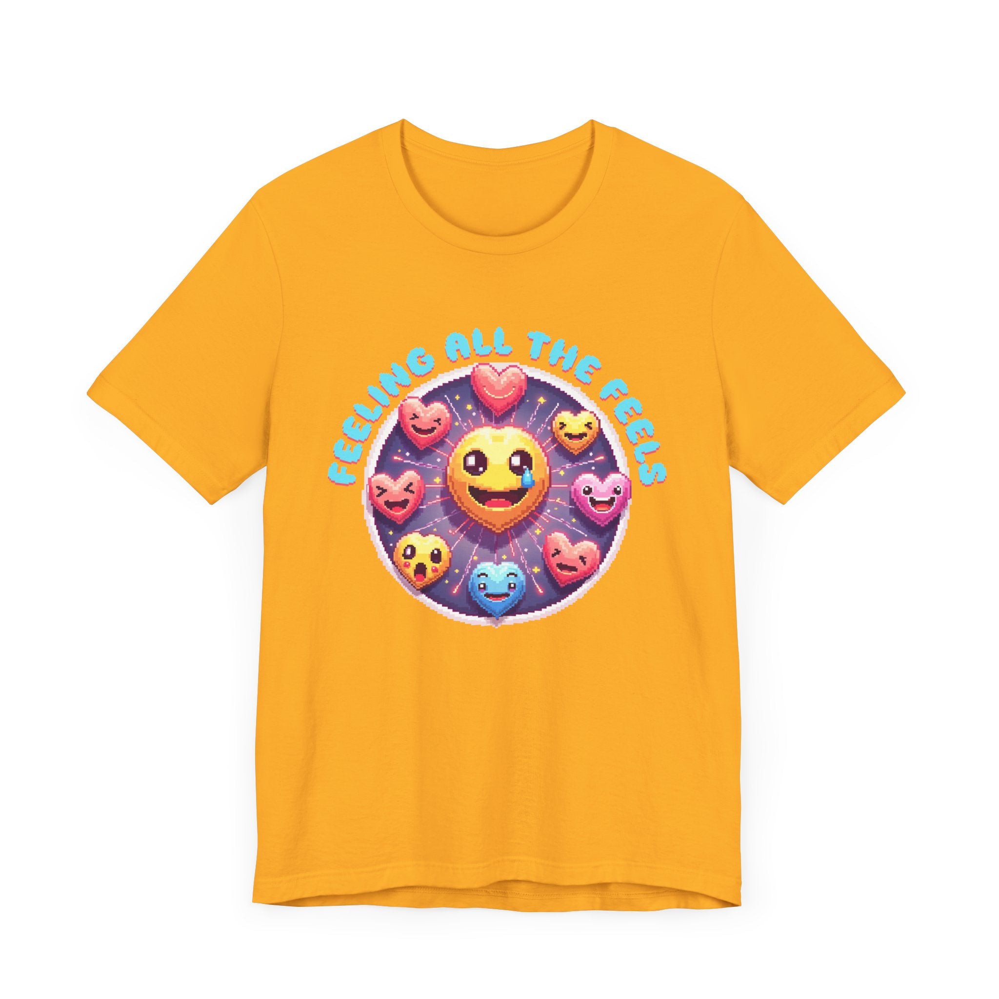 Feeling All the Feels – Heart Emoji Expressions Graphic T-Shirt