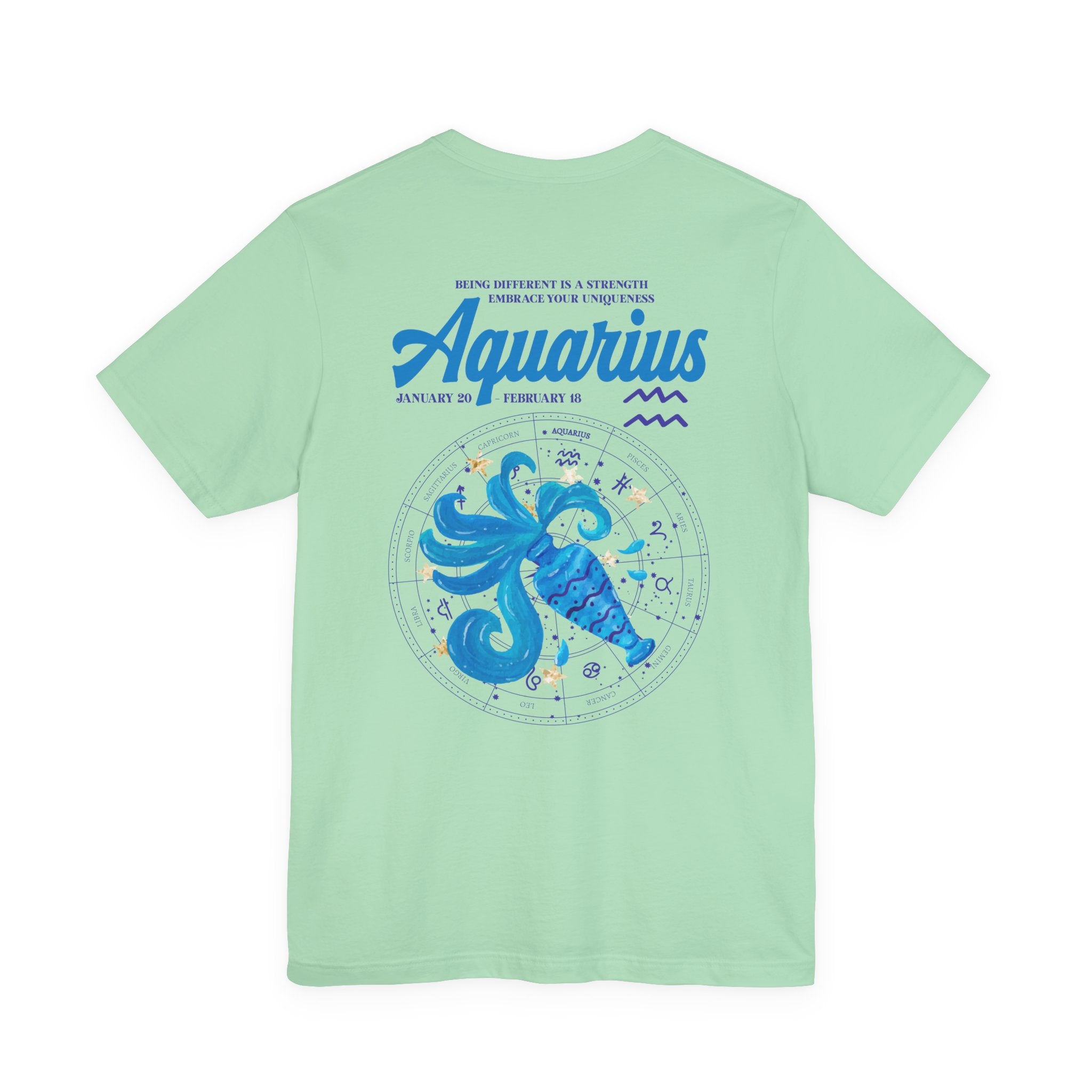Aquarius Zodiac T-Shirt – Embrace Your Uniqueness Zodiac Wheel