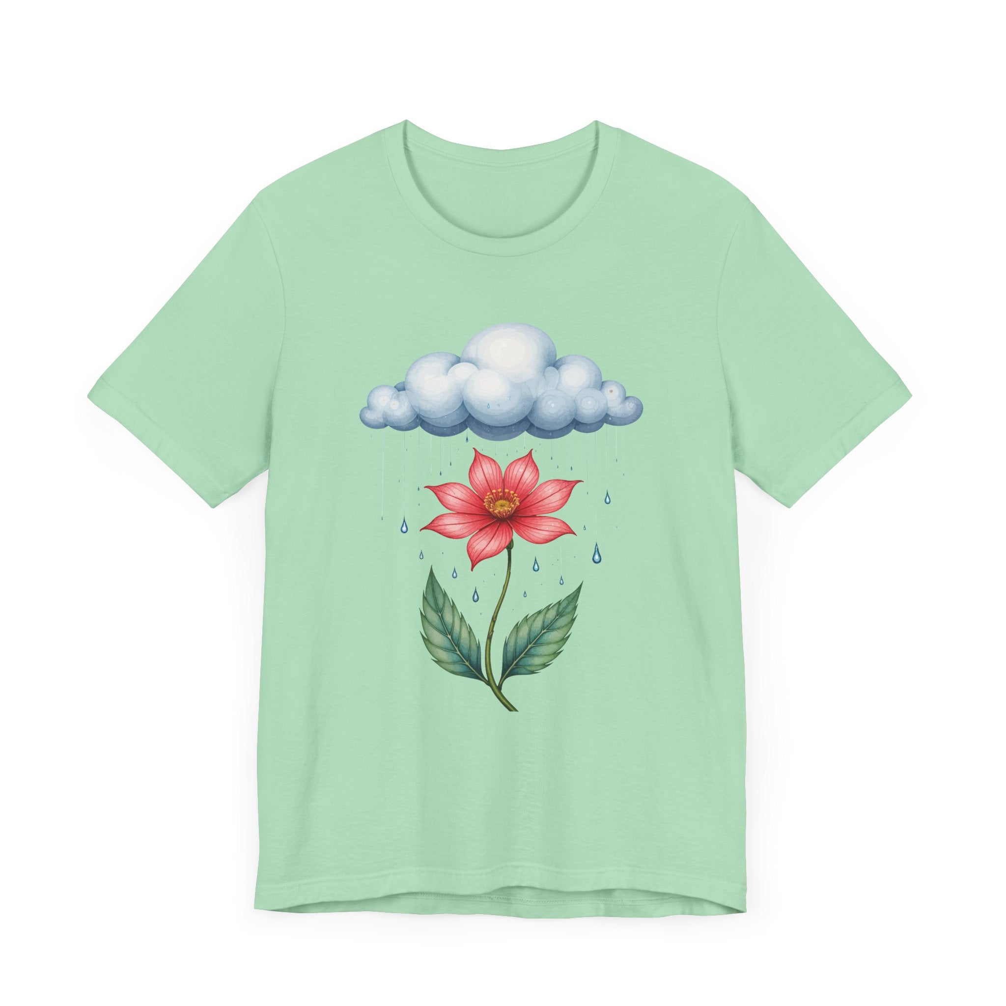 No Rain No Flowers Shirt Uplifting Growth Message Tee for Resilient Souls Who Know That Every Storm Brings Something Beautiful to Bloom