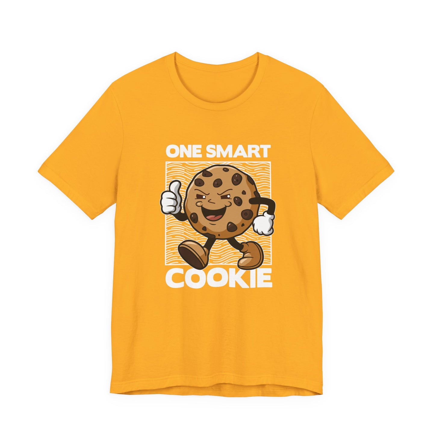 One Smart Cookie Tshirt – Happy Smiling Cookie Walking with Thumbs Up Graphic