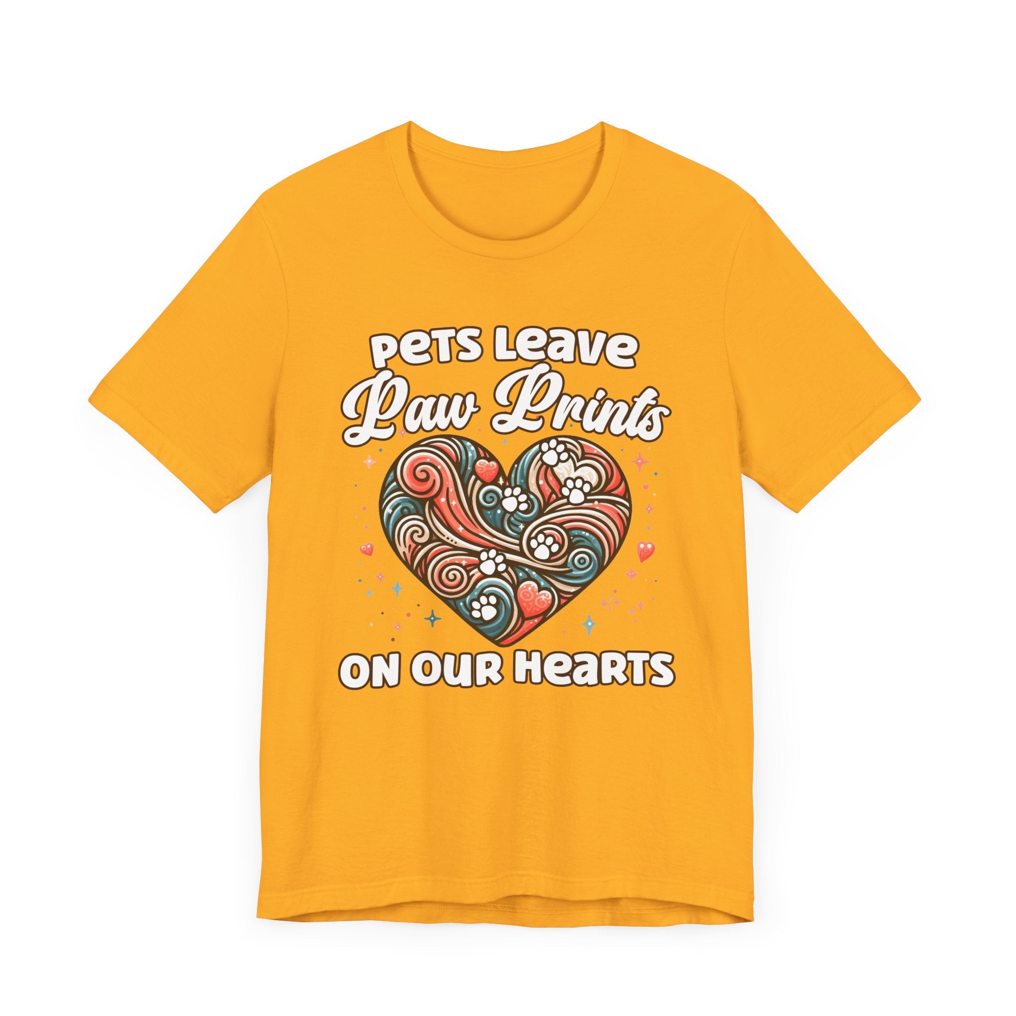 Pets Leave Paw Prints on Our Hearts | Abstract Heart Graphic T-Shirt