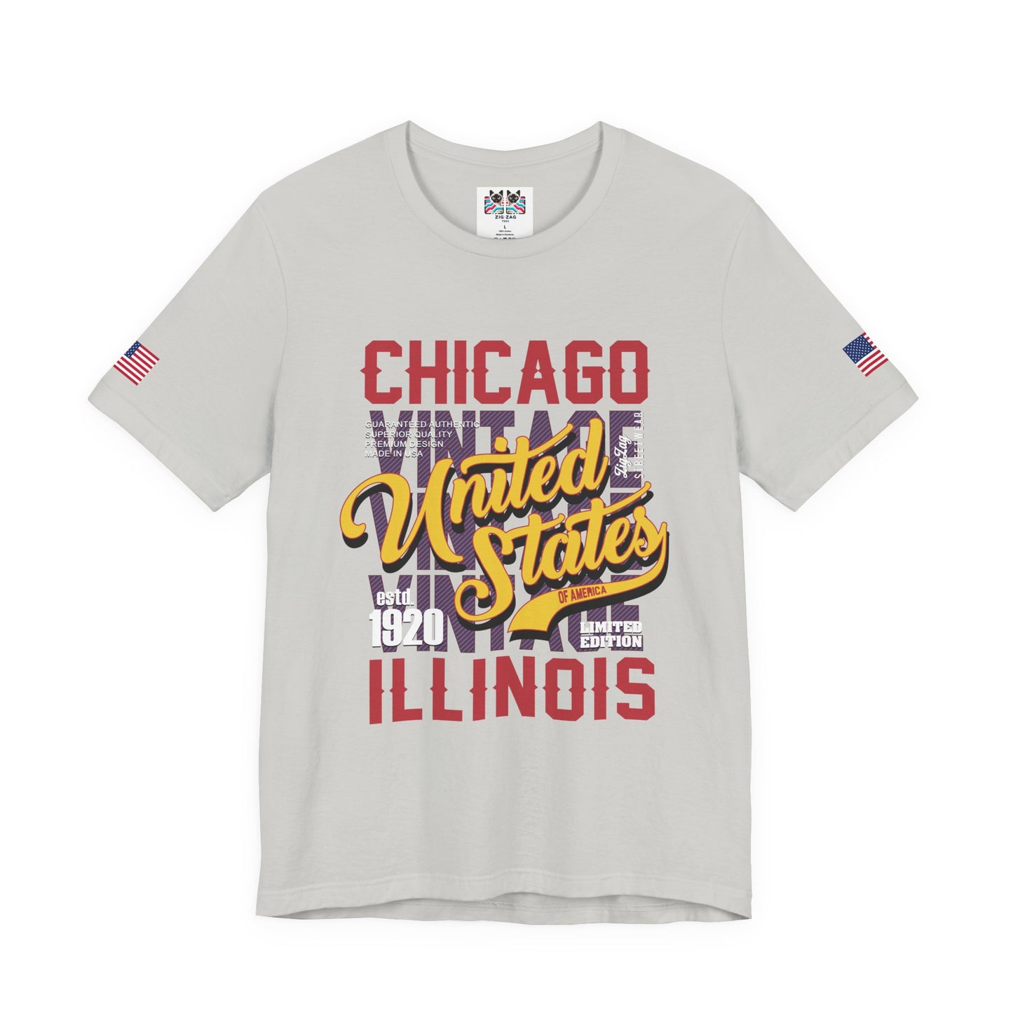 Chicago United States Illinois T-Shirt - Limited Edition 1920 Vintage Streetwear