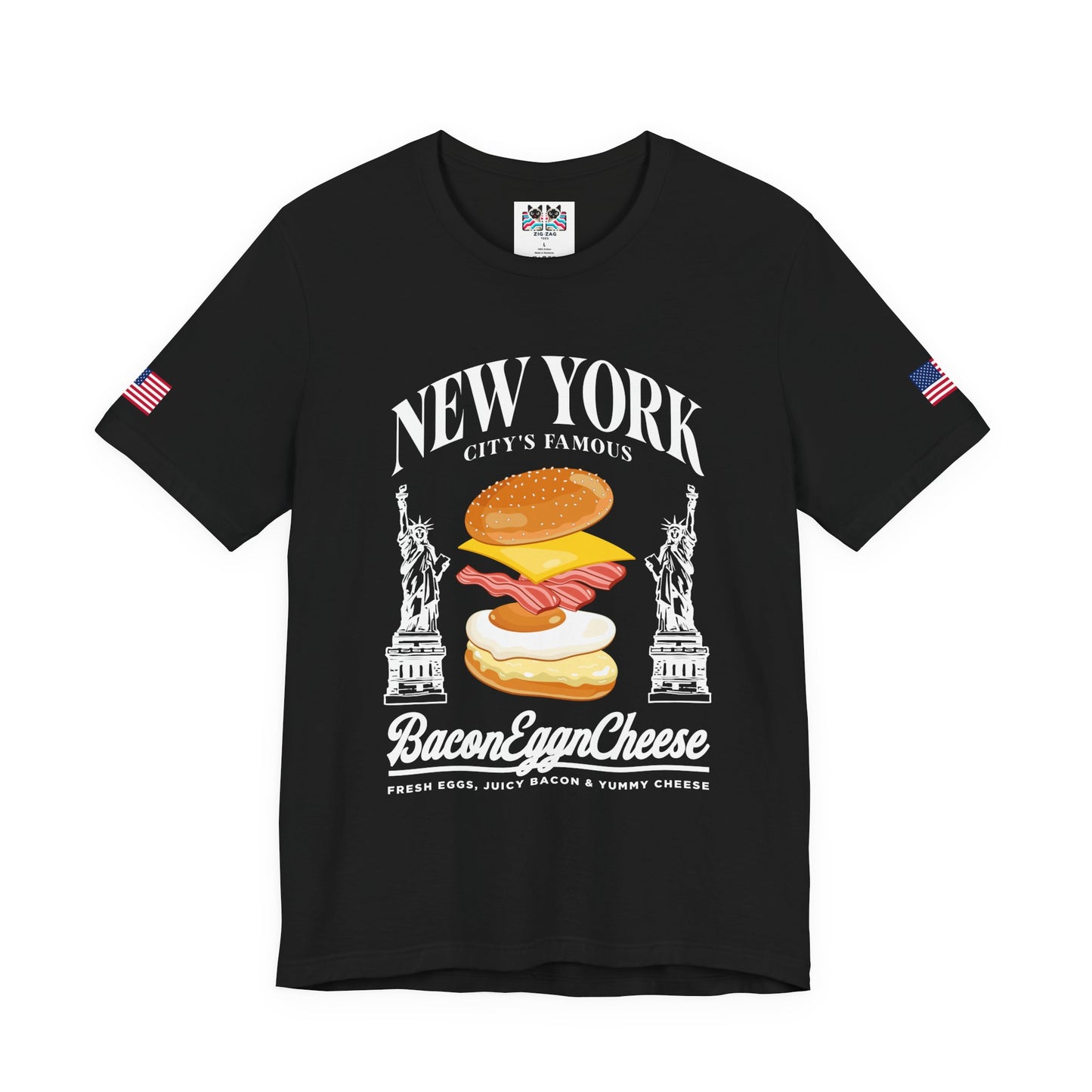 New York Bacon Egg Cheese T-Shirt - NYC Bodega Breakfast Sandwich Food Humor