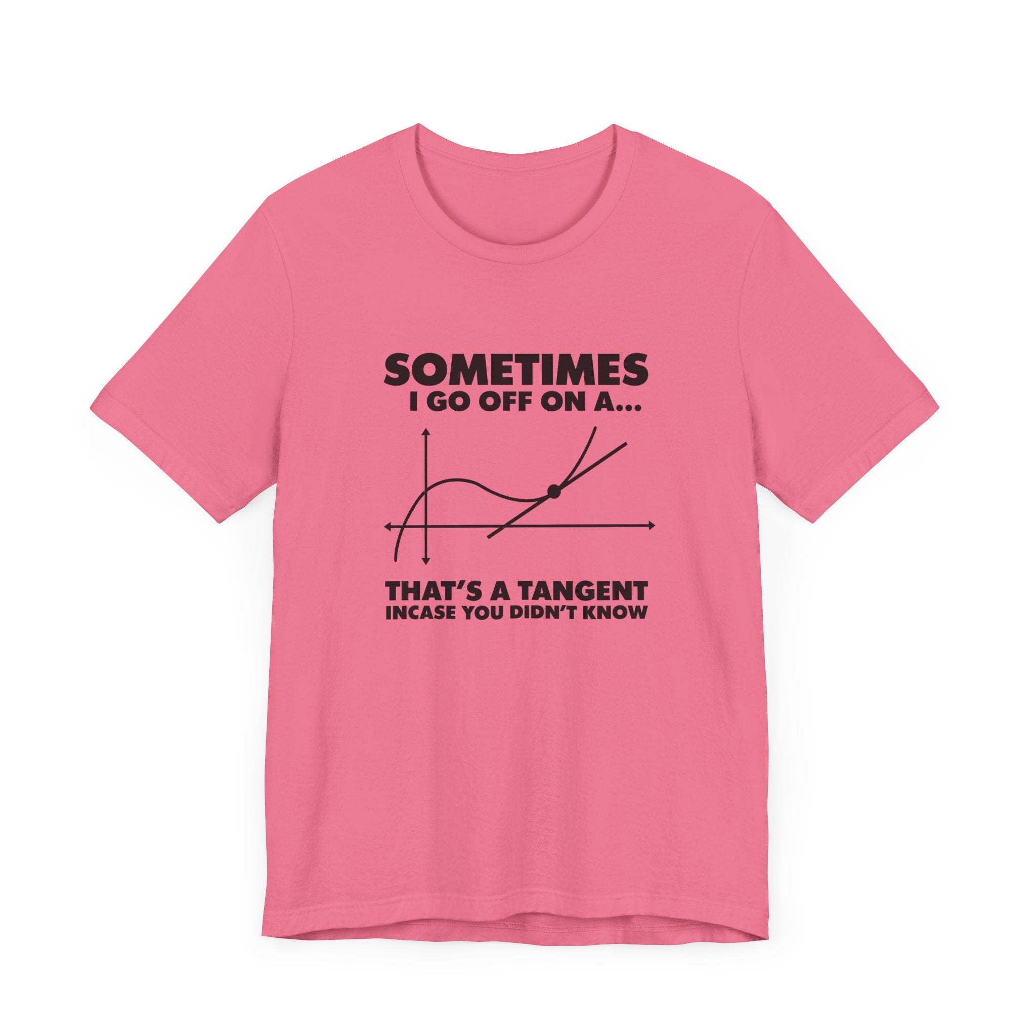 Math Nerd Tee – Tangent Pun with Graph Illustration