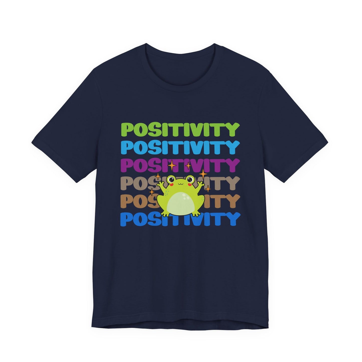 Happy Frog Positivity T-Shirt – Cute Green Frog Graphic Motivational Tee