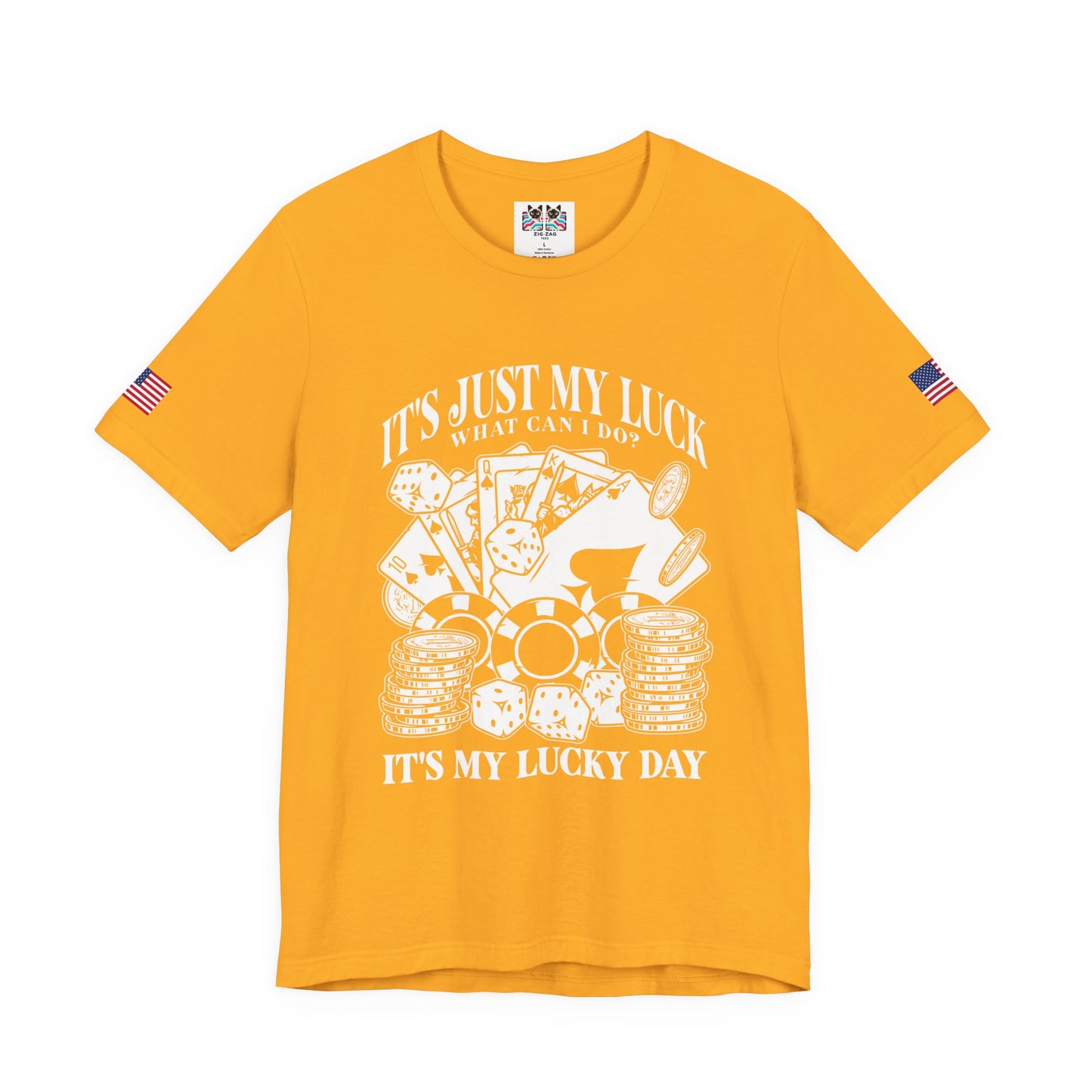 Lucky Shirt Casino T-Shirt - Front Design Gamble With My Lucky Charm Vegas