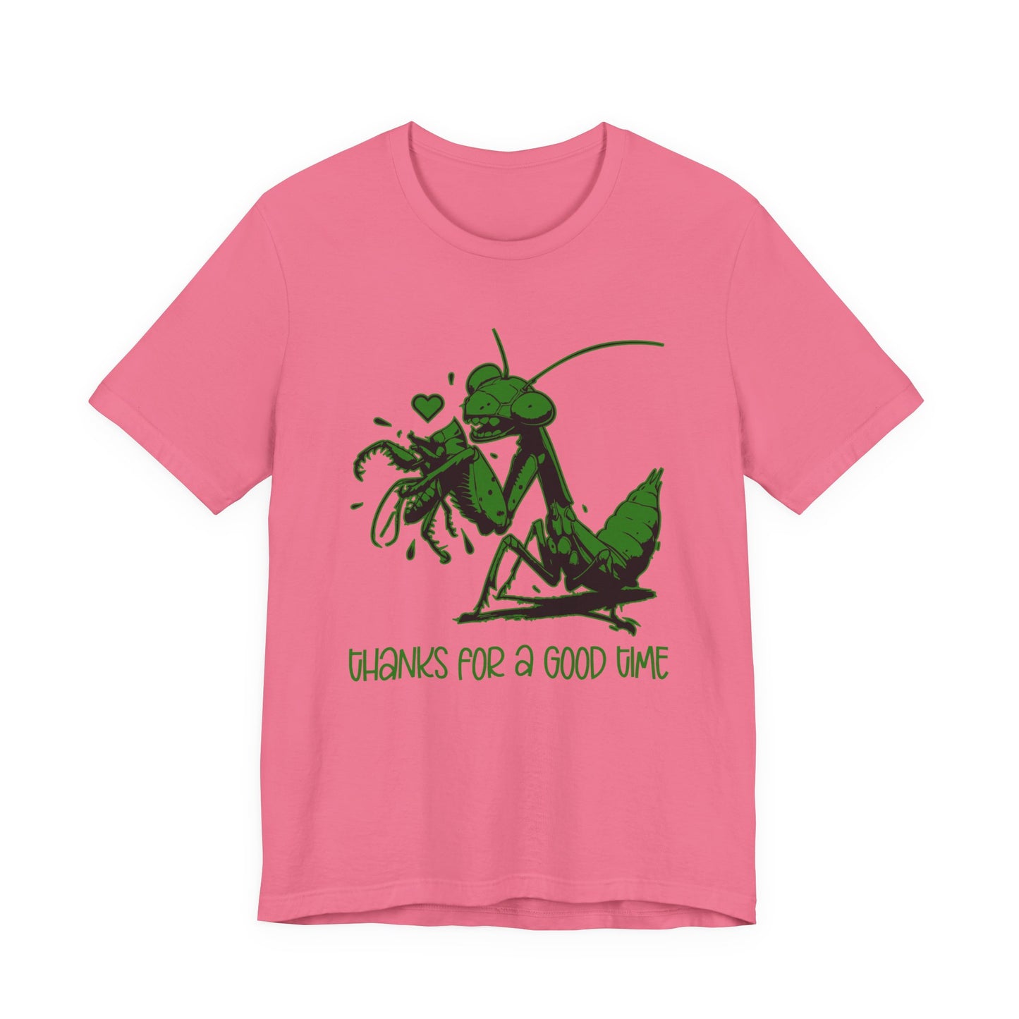 Thanks for a Good Time T-Shirt – Playful Grasshopper Eating Male Graphic Tee