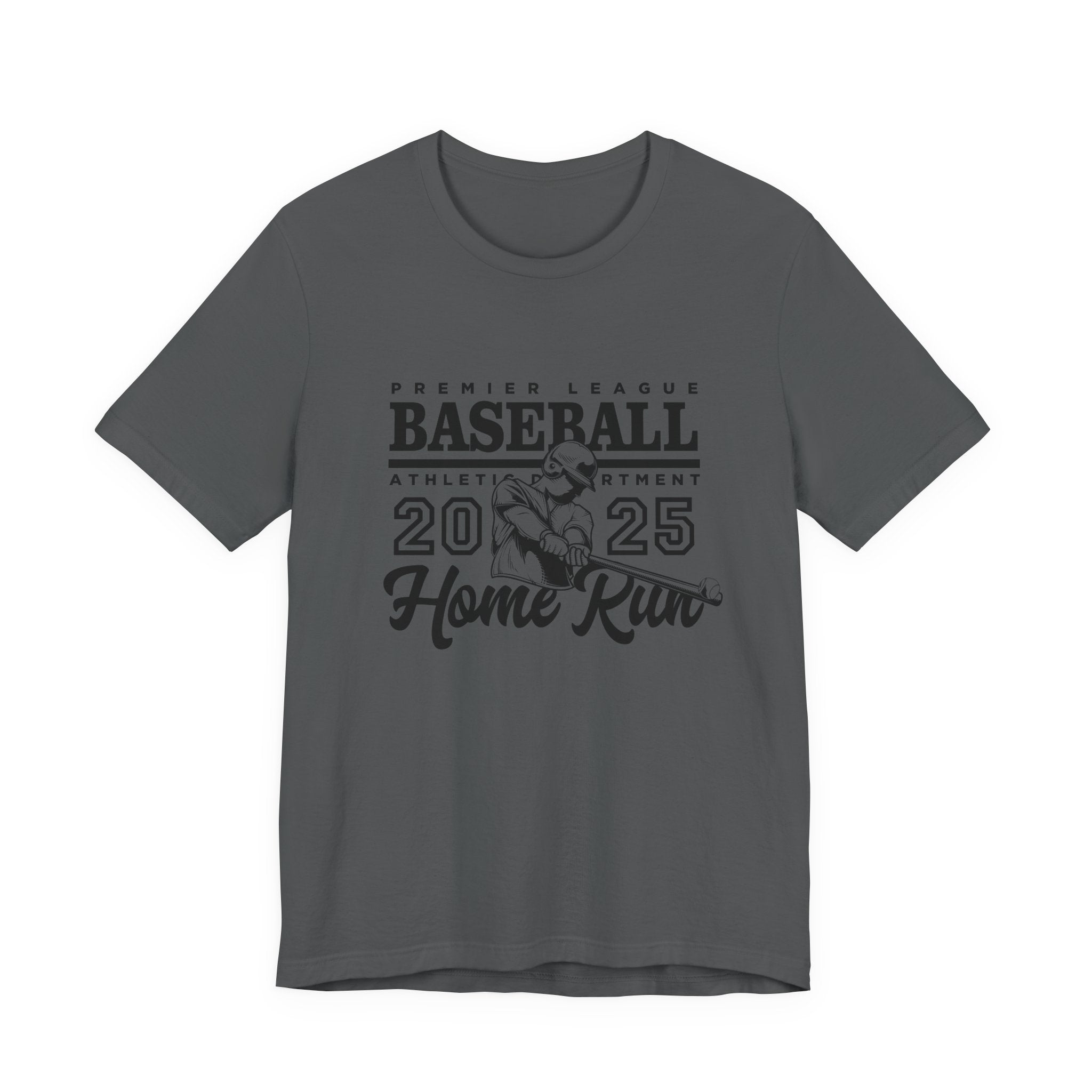 Baseball tshirt - Premier League Basebal l2025 HomeRun Tshirt Baseball Player Graphic with Bold Text Background