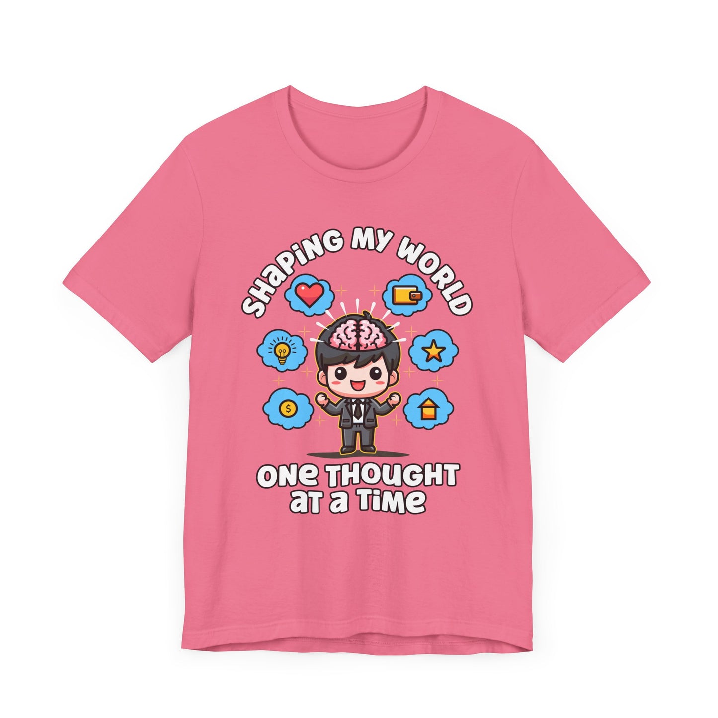 My Thoughts Create My Reality Shirt, Anime Brainstorm Manifestation Tee, Mental Power Graphic T Shirt, Law Of Attraction Apparel, Visual Mindset Top