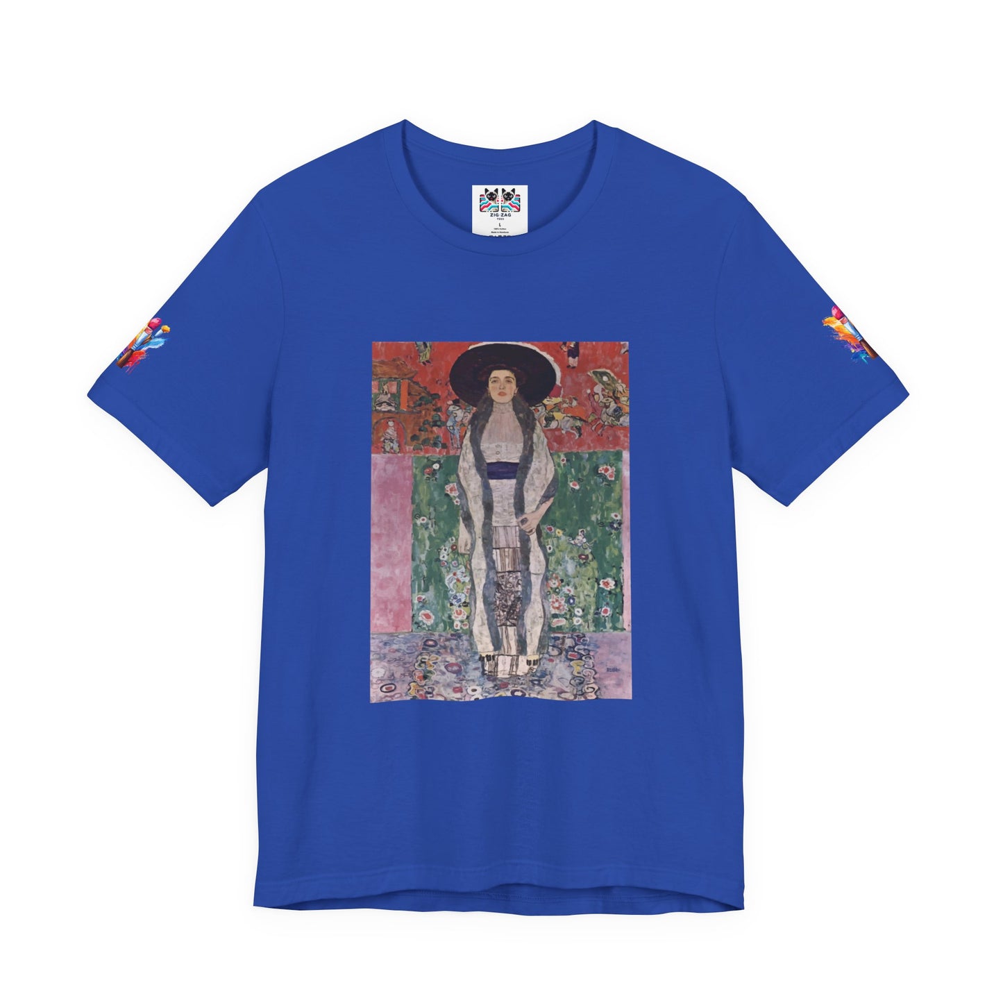 Art Nouveau Portrait T-Shirt – Elegant Woman in Ornate Kimono Style Dress Graphic Tee