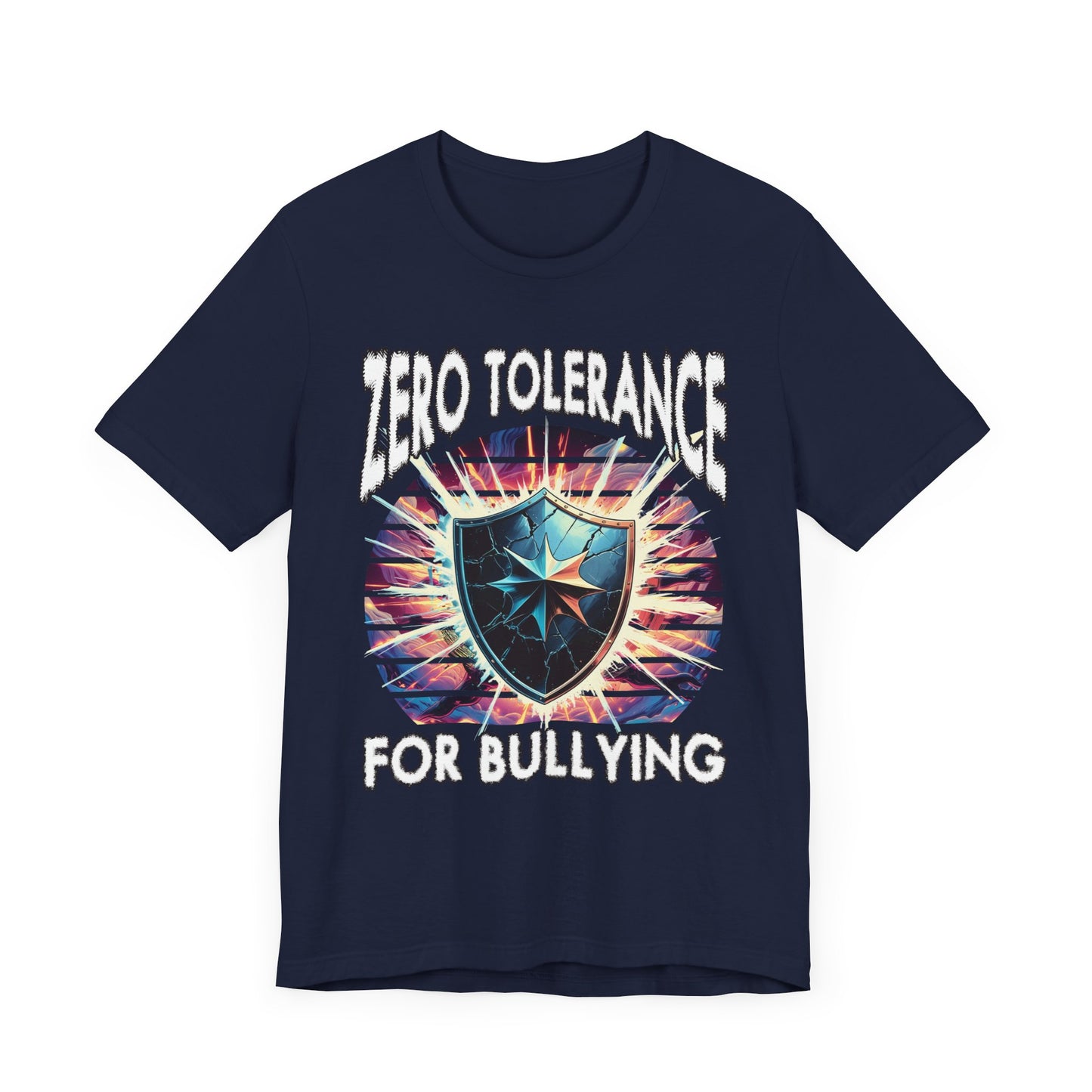 Zero Tolerance for Bullying | Strong Shield with Bright Flashlight & Glow T-Shirt