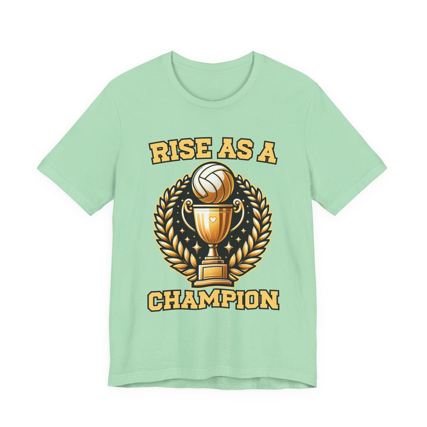 Raise as a Champion – Golden Trophy Victory Graphic T-Shirt