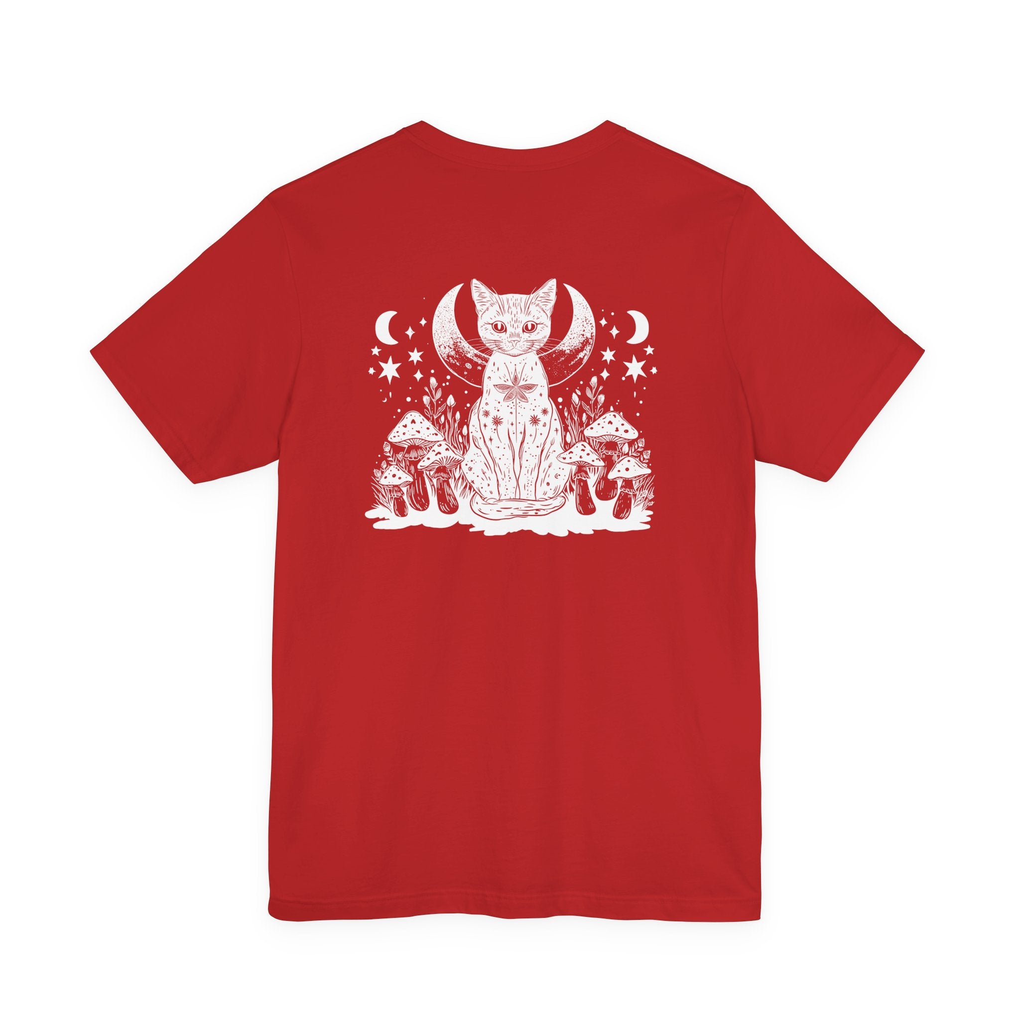 Mystic Moon Cat and Magic Mushrooms T-Shirt