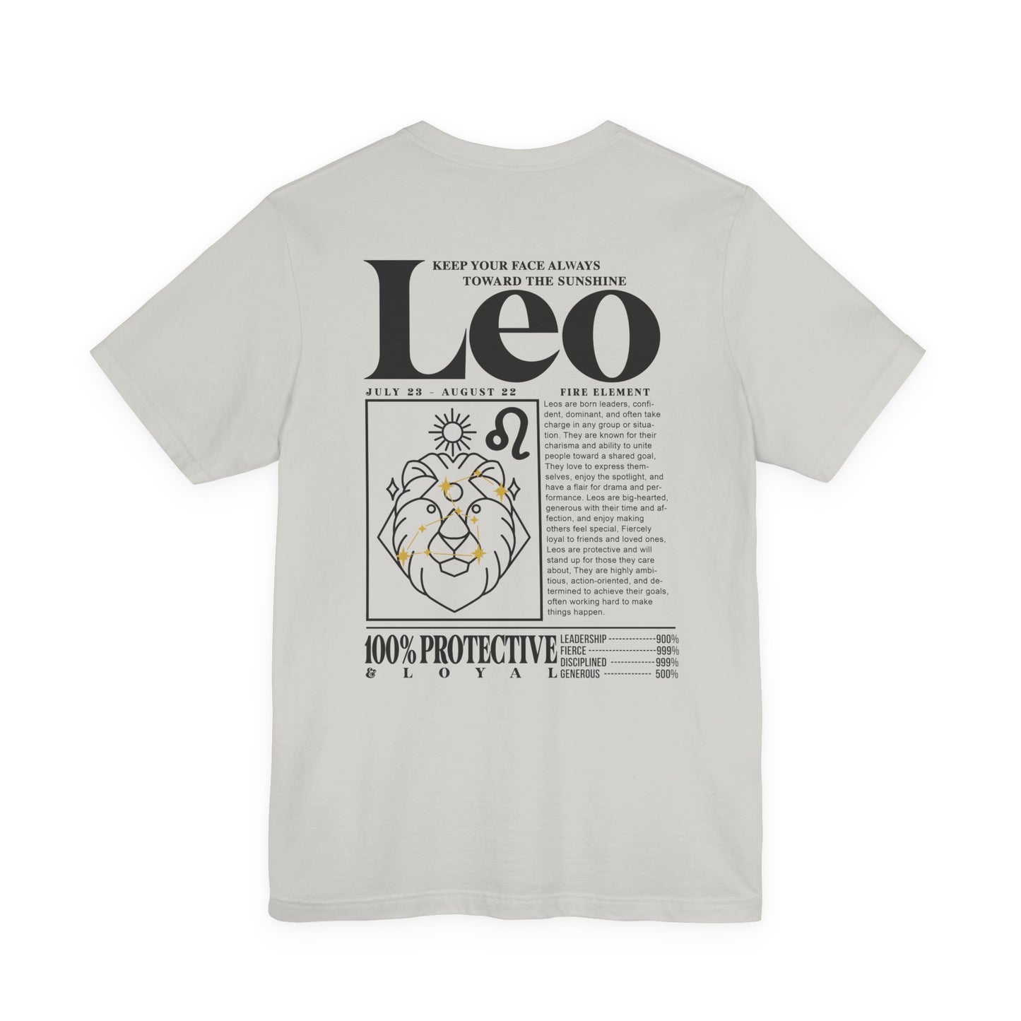 Leo Zodiac T-Shirt – Keep Your Face Always Towards the Sunshine Fire Element