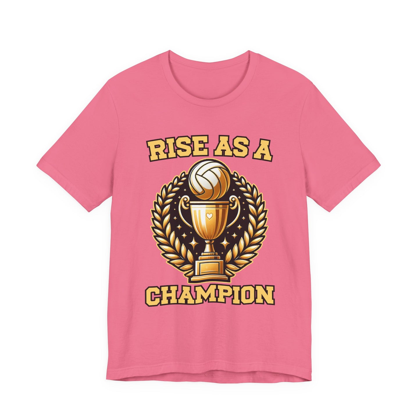 Raise as a Champion – Golden Trophy Victory Graphic T-Shirt