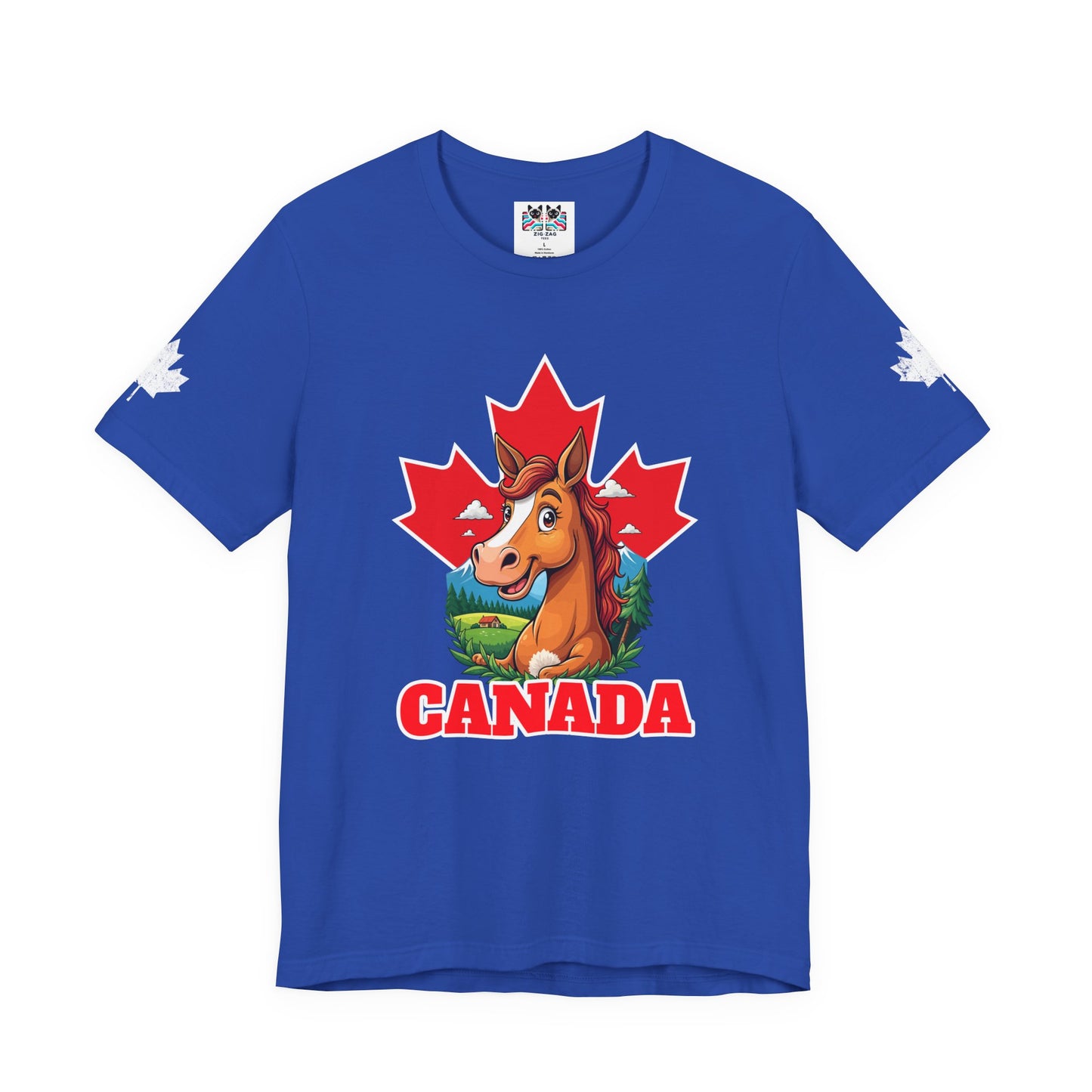 Canada Maple Horse Cartoon T-Shirt