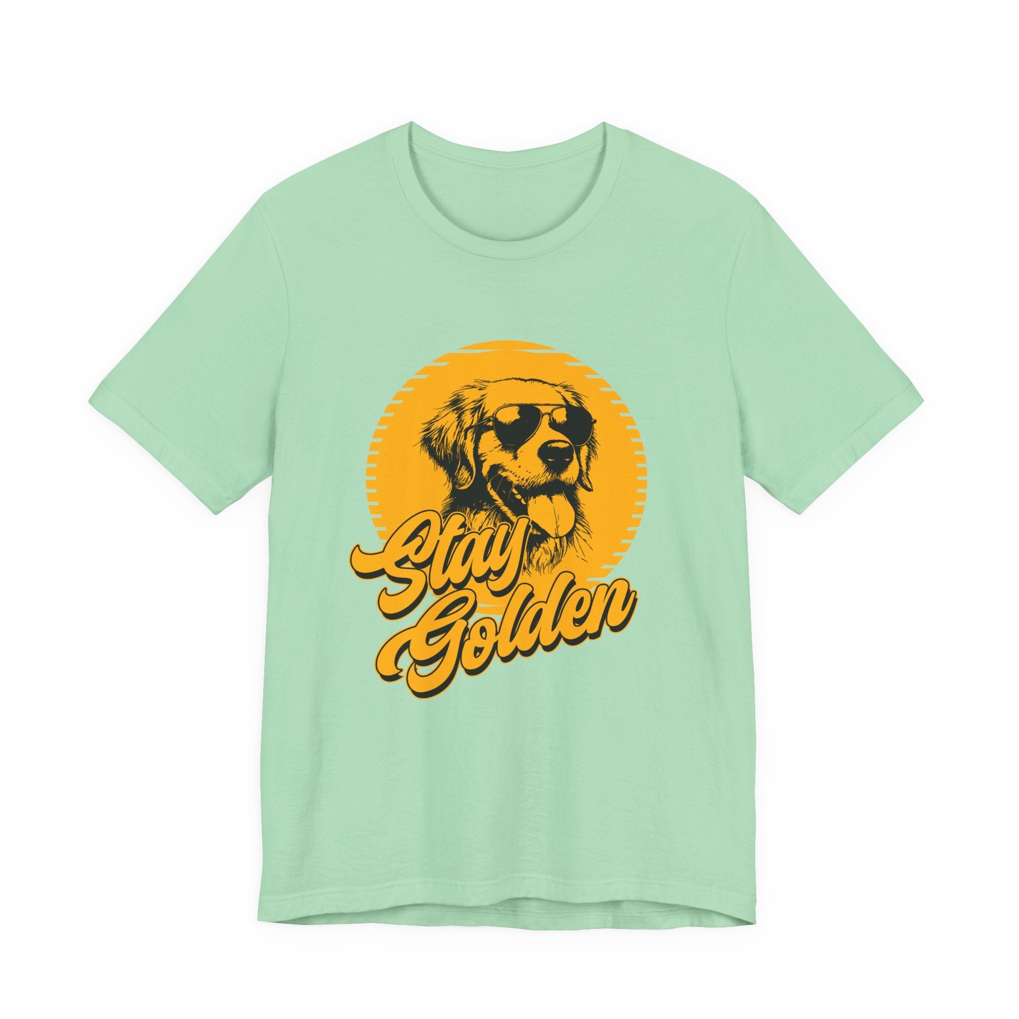 Stay Golden T-Shirt – Cool Golden Retriever with Sunglasses Graphic Tee