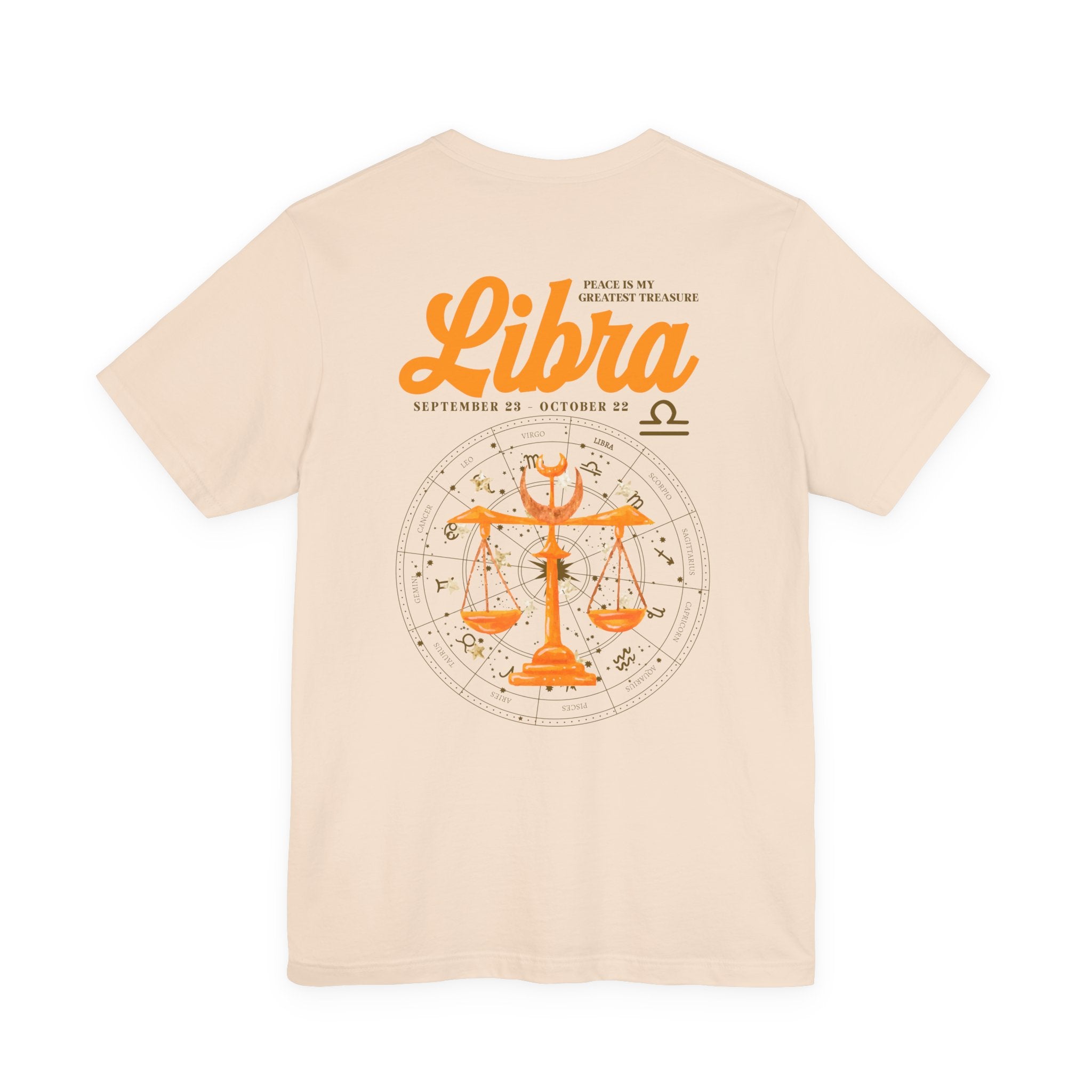 Libra Zodiac T-Shirt – Peace Is My Greatest Treasure Zodiac Wheel