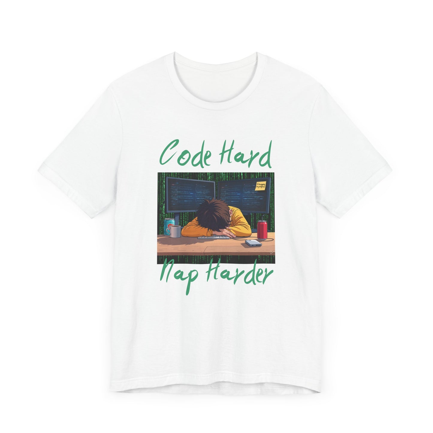 Code Hard Nap Harder Tee, Developer Sleep Shirt, Programmer Humor Top, Tech Life Graphic Tee, Sleep is Debugging Gift