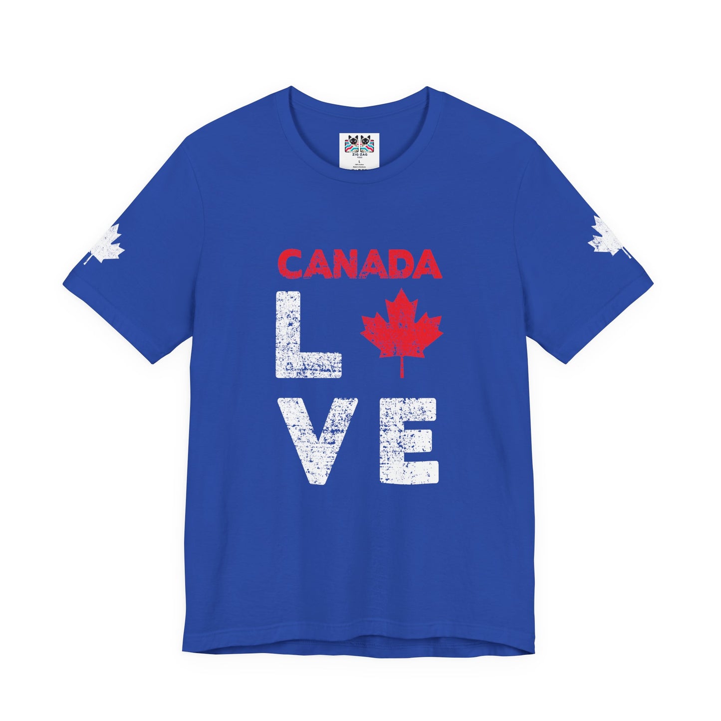Canada Maple Leaf Love with Canada Bold Text T-Shirt