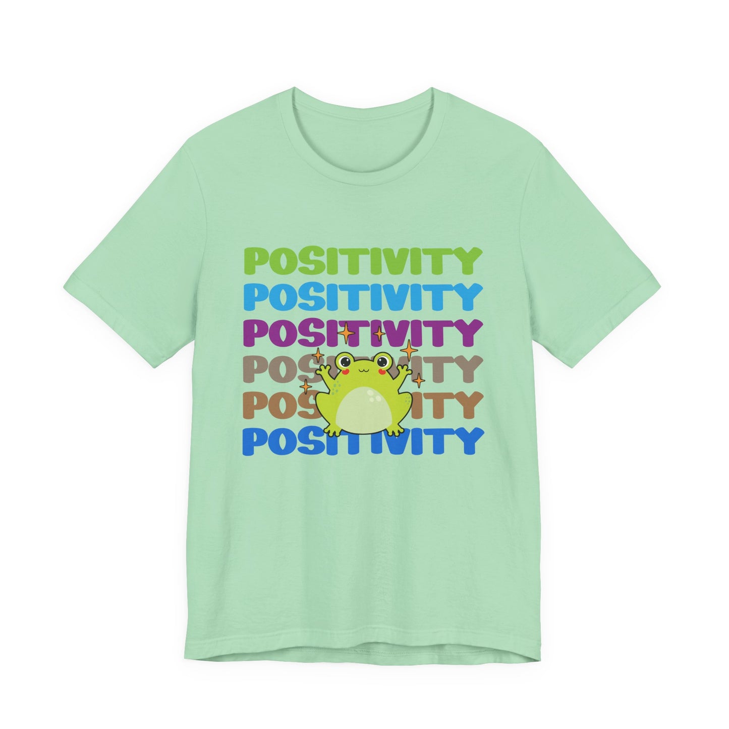 Happy Frog Positivity T-Shirt – Cute Green Frog Graphic Motivational Tee