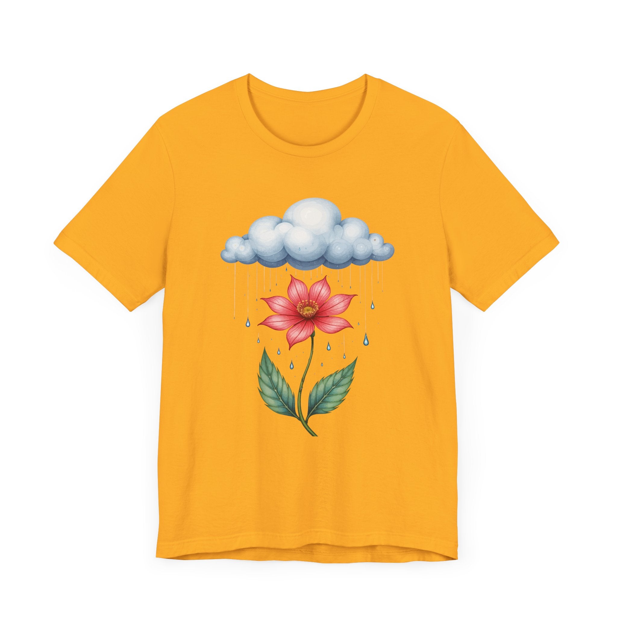 No Rain No Flowers Shirt Uplifting Growth Message Tee for Resilient Souls Who Know That Every Storm Brings Something Beautiful to Bloom