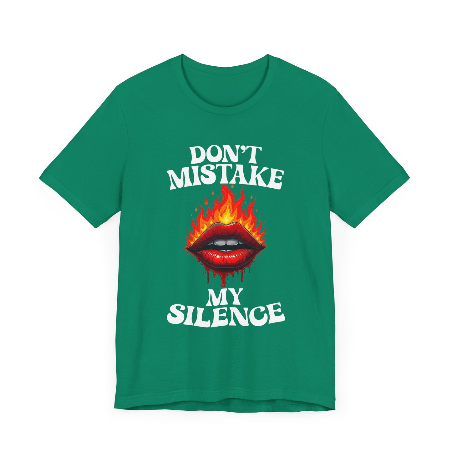 Don’t Mistake My Silence – Burning & Bleeding Lips Graphic T-Shirt