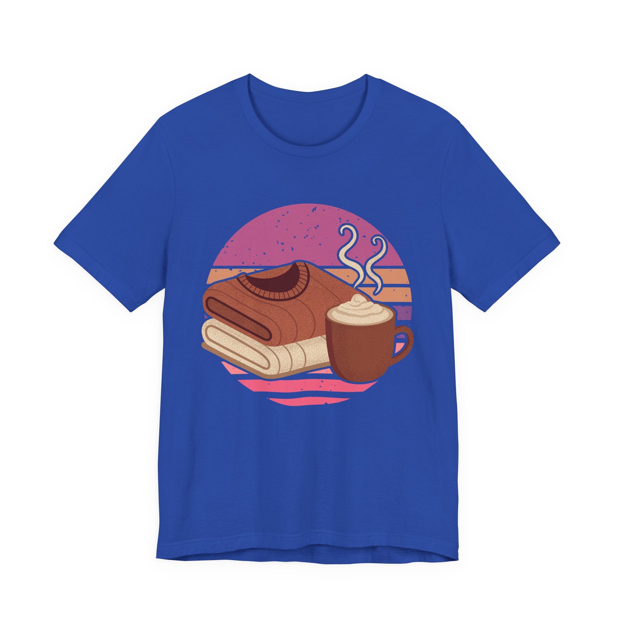 Sweater Weather Aesthetic – Cozy Sweater, Hot Drink & Cool Weather Graphic T-Shirt