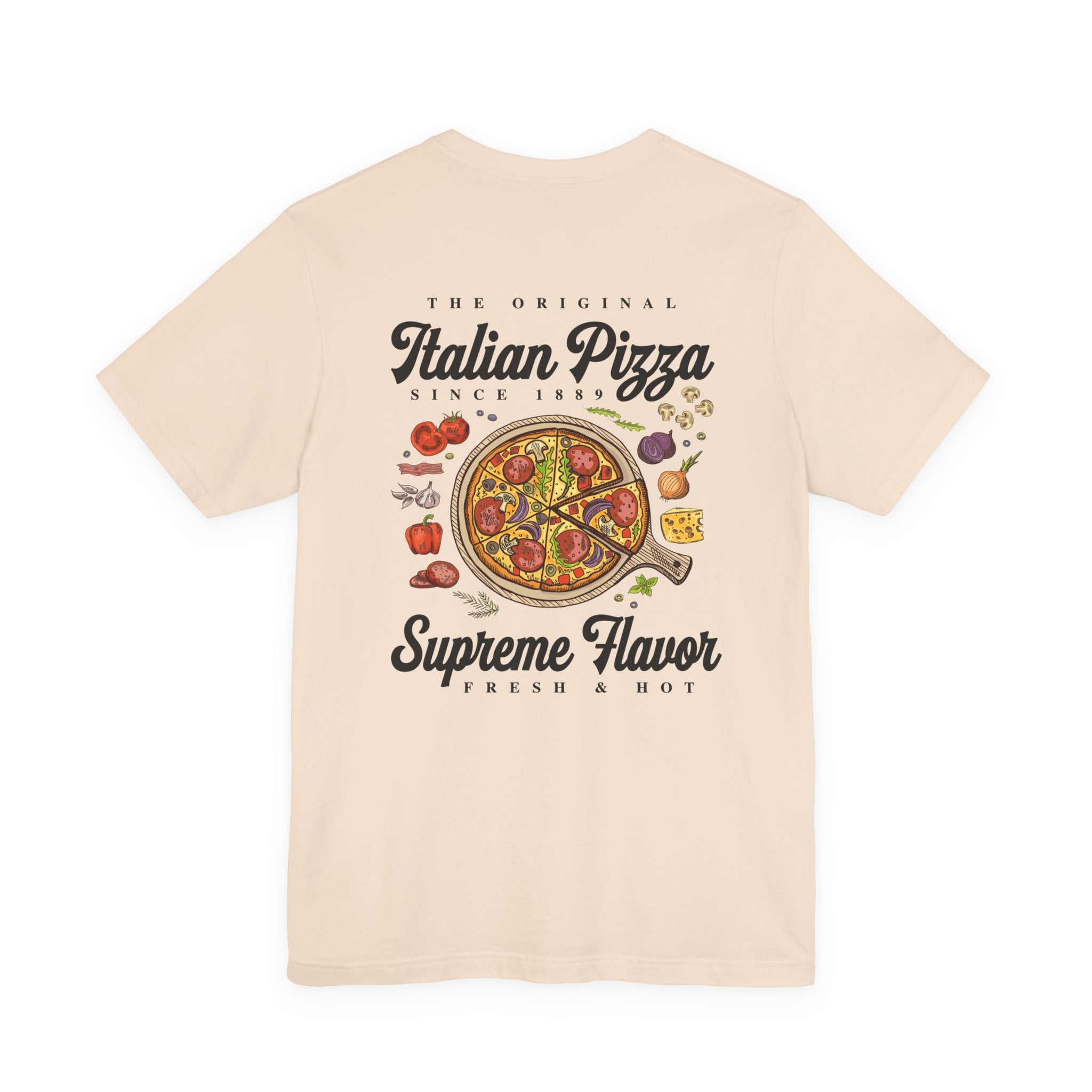 The Original Italian Pizza T-Shirt – Supreme Flavor with Classic Ingredients Graphic