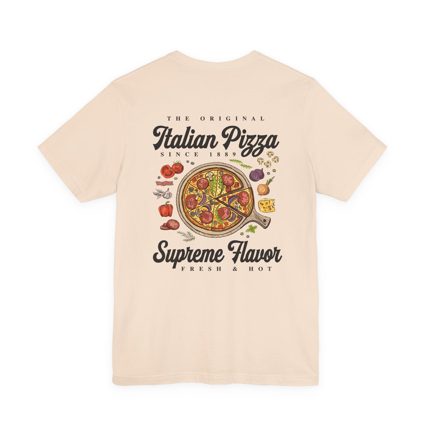 The Original Italian Pizza T-Shirt – Supreme Flavor with Classic Ingredients Graphic