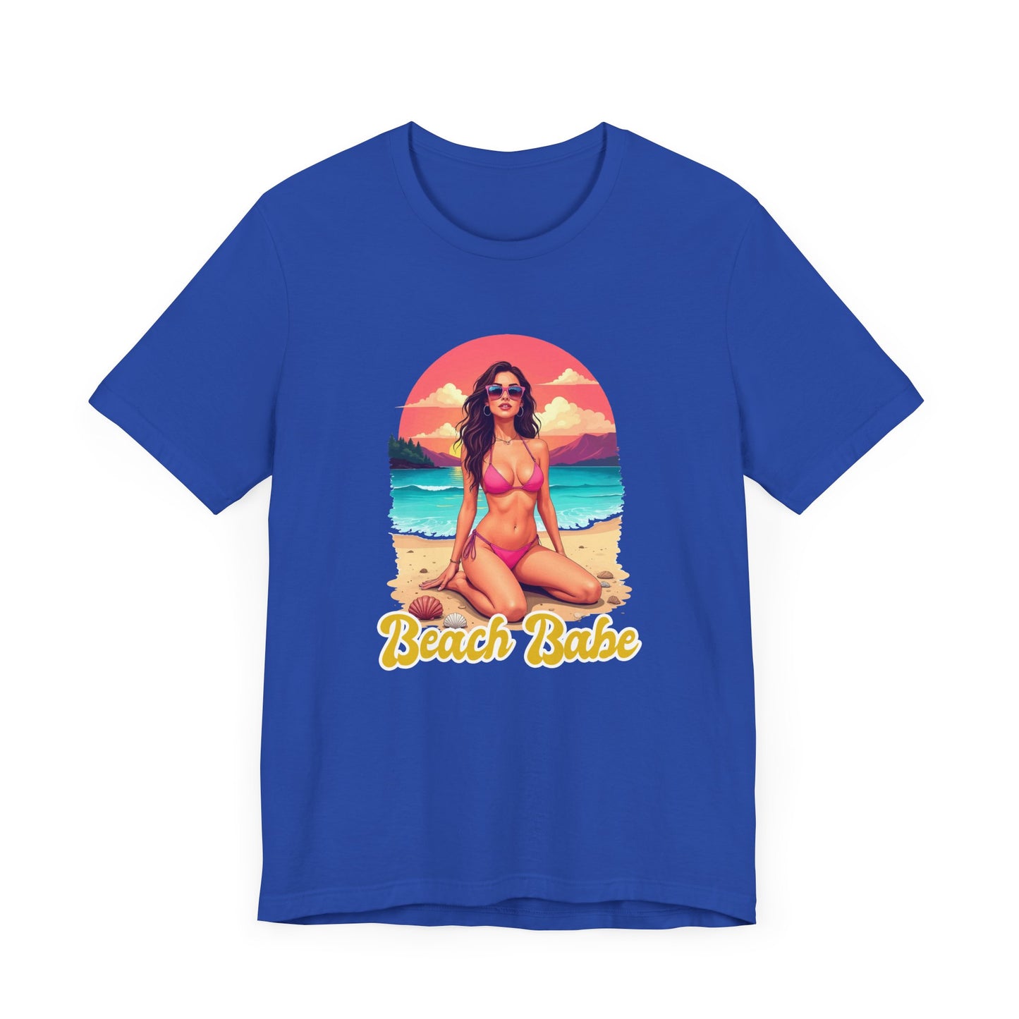 Beach Babe T-Shirt – Stylish Women in Bikini Beach Graphic Tee