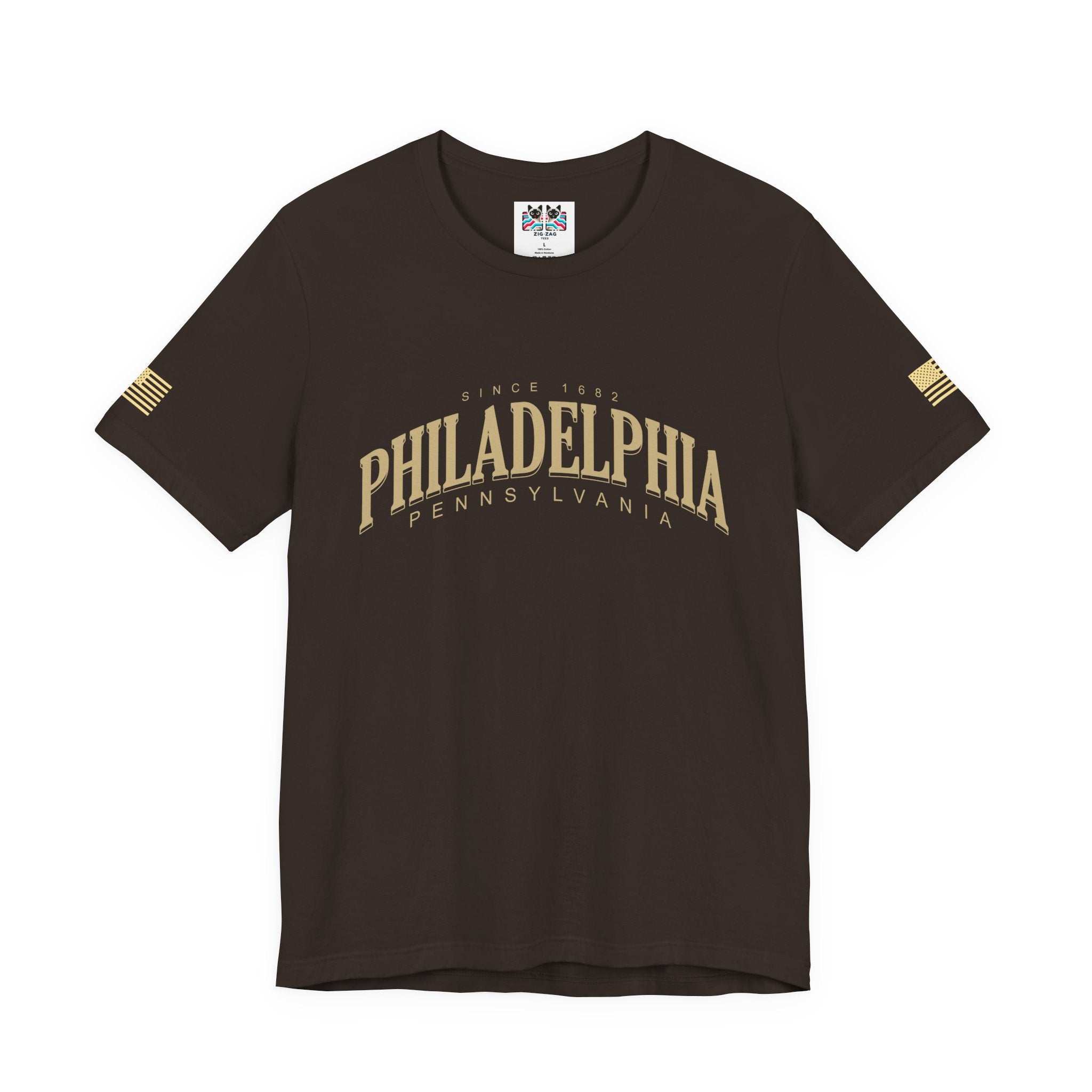 Philadelphia Pennsylvania Since 1682 T-Shirt – Faded Arch Vintage Typography Tee