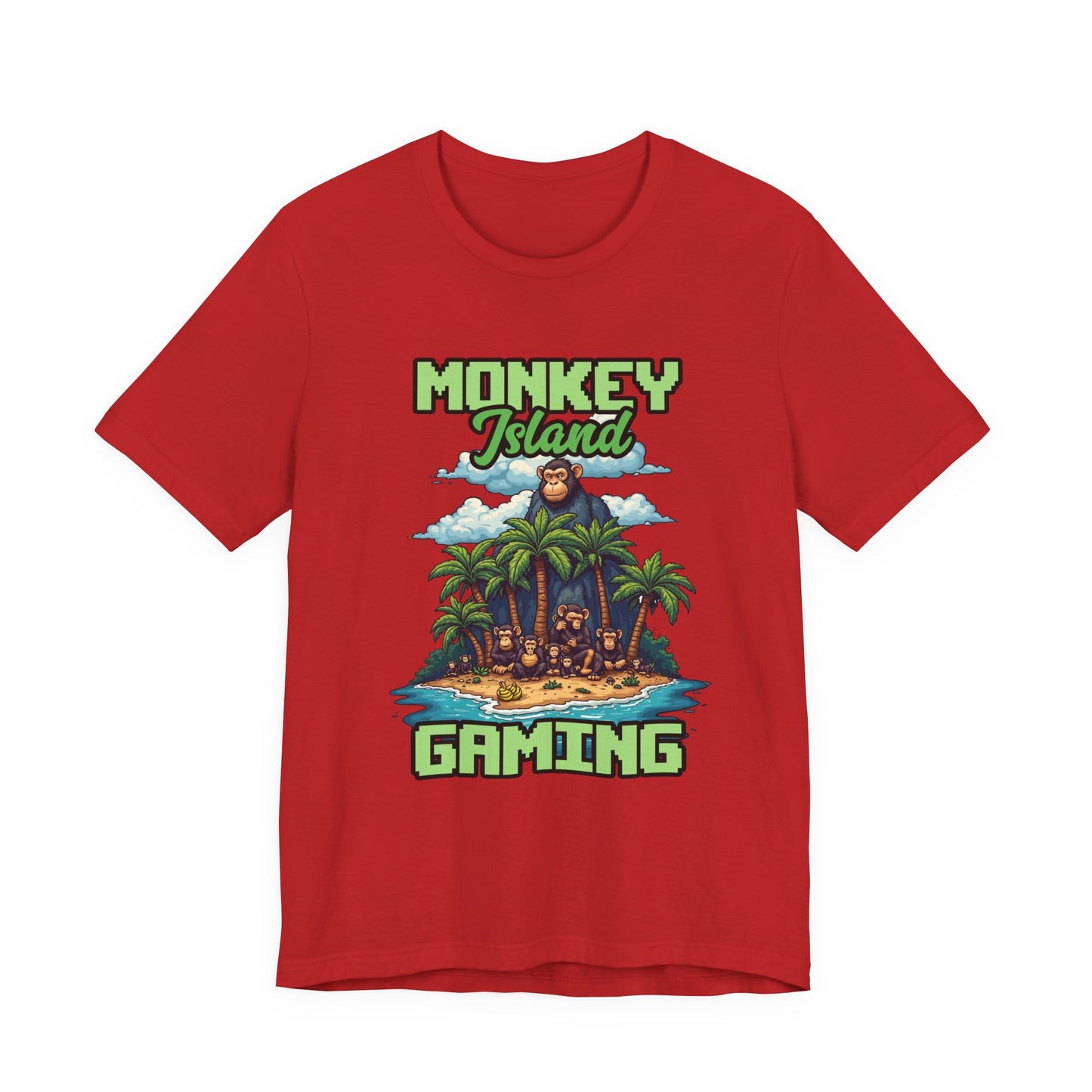 Monkey Island Gaming Tshirt – Giant Gorilla and Monkey Island Graphic