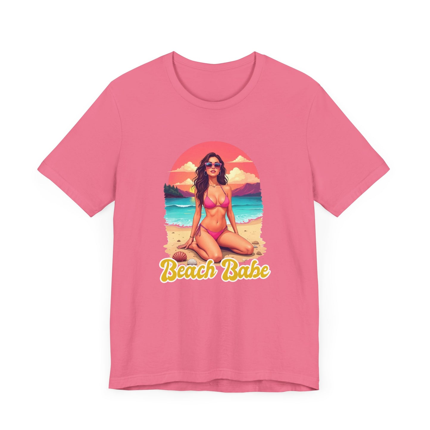 Beach Babe T-Shirt – Stylish Women in Bikini Beach Graphic Tee