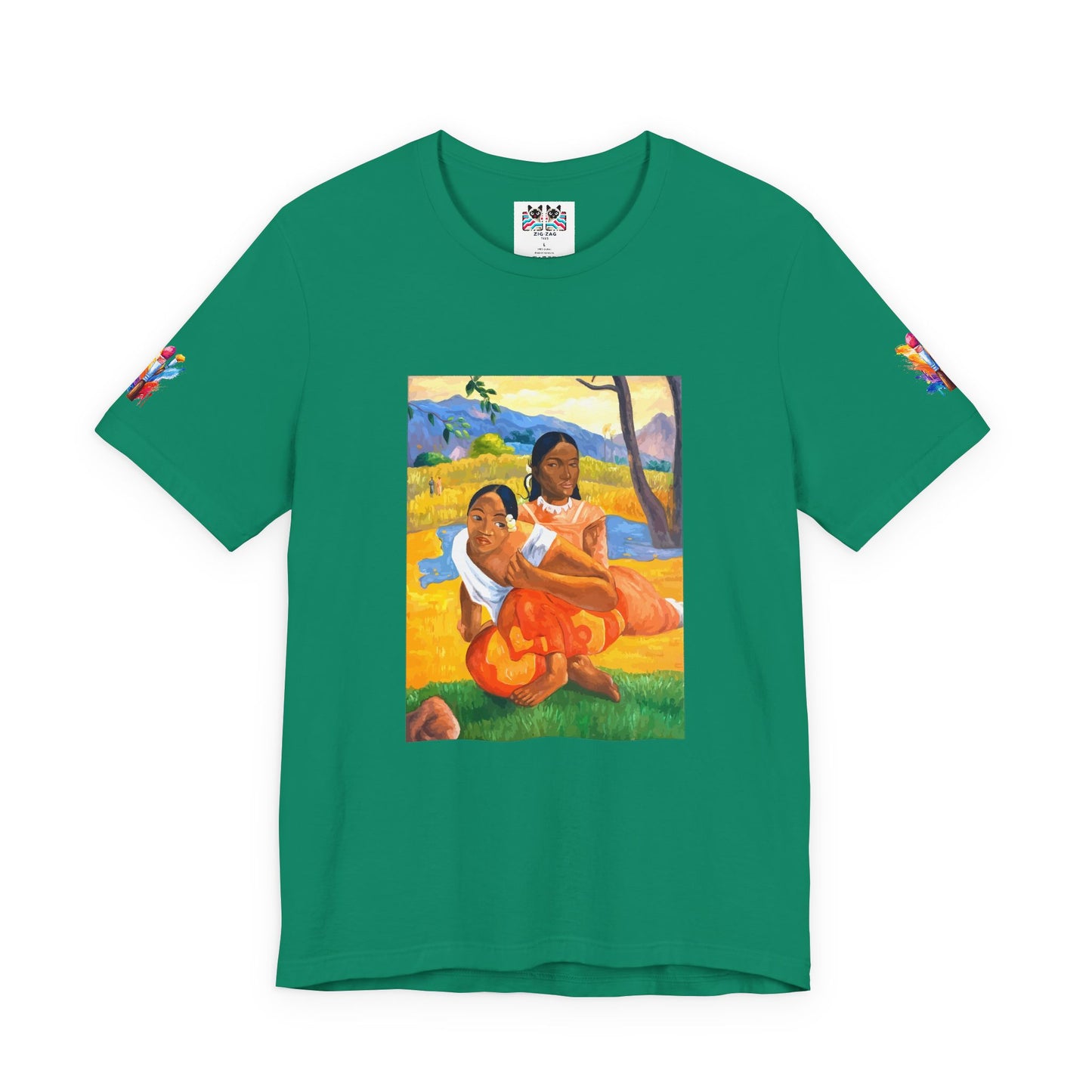 Tahitian Women Art T-Shirt – Post-Impressionist Tropical Paradise Painting Graphic Tee