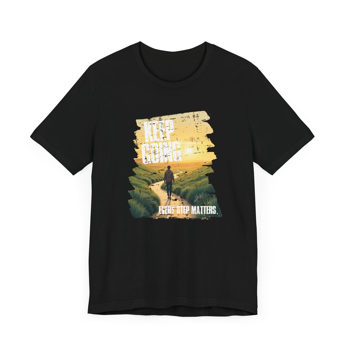 Keep Going Tee, Motivational Quote Shirt, Perseverance Message Tee, Positivity Boost Top, Mental Health Support Gift