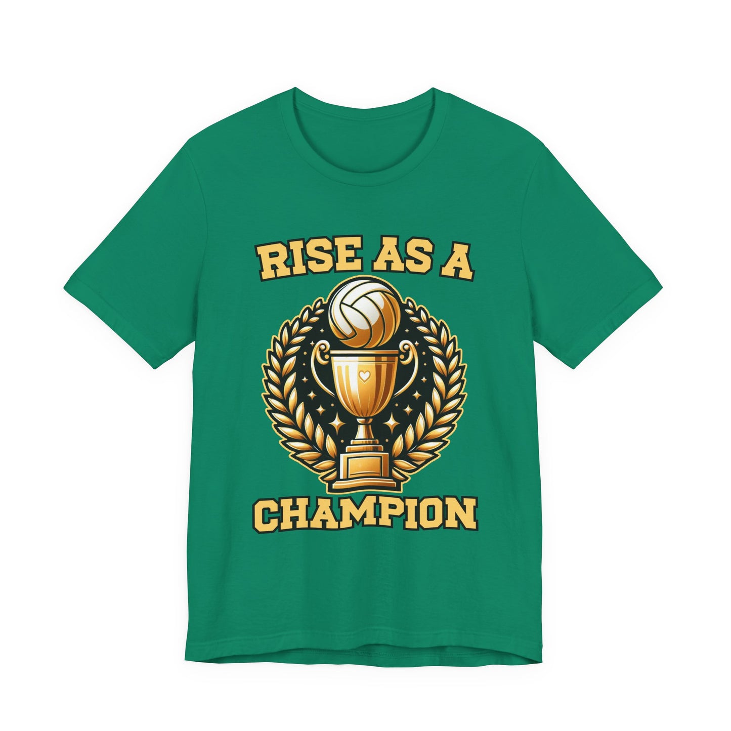Raise as a Champion – Golden Trophy Victory Graphic T-Shirt