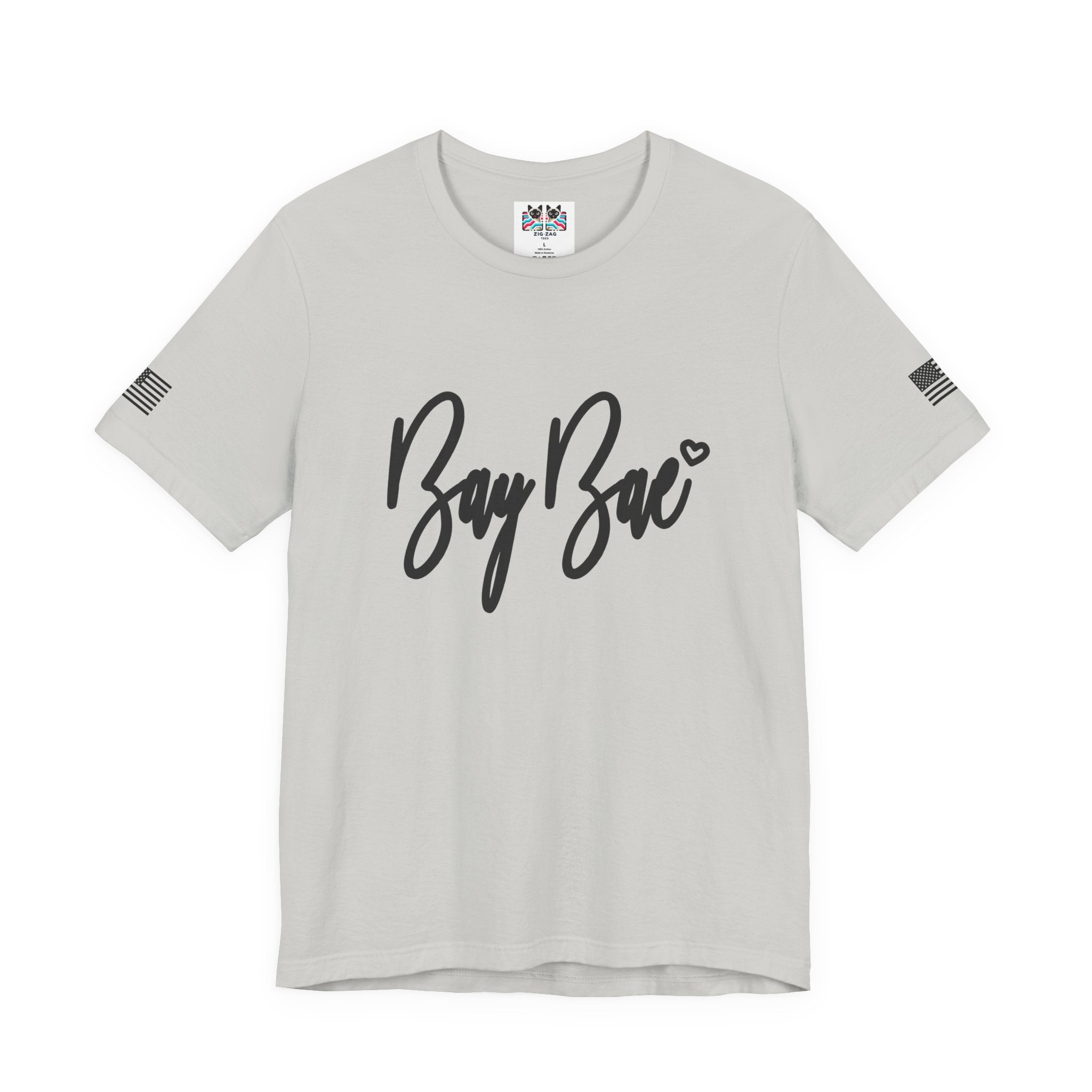 Bay Bae T-Shirt – Cute Script San Francisco Bay Area Graphic Tee with Heart