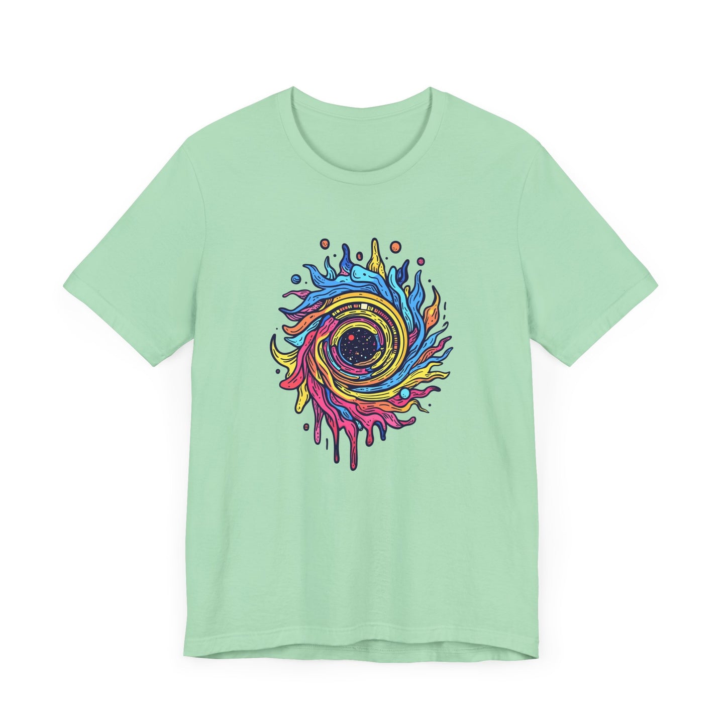 Colorful Sonic Spiral – Vibrant Psychedelic Spiral Graphic T-Shirt