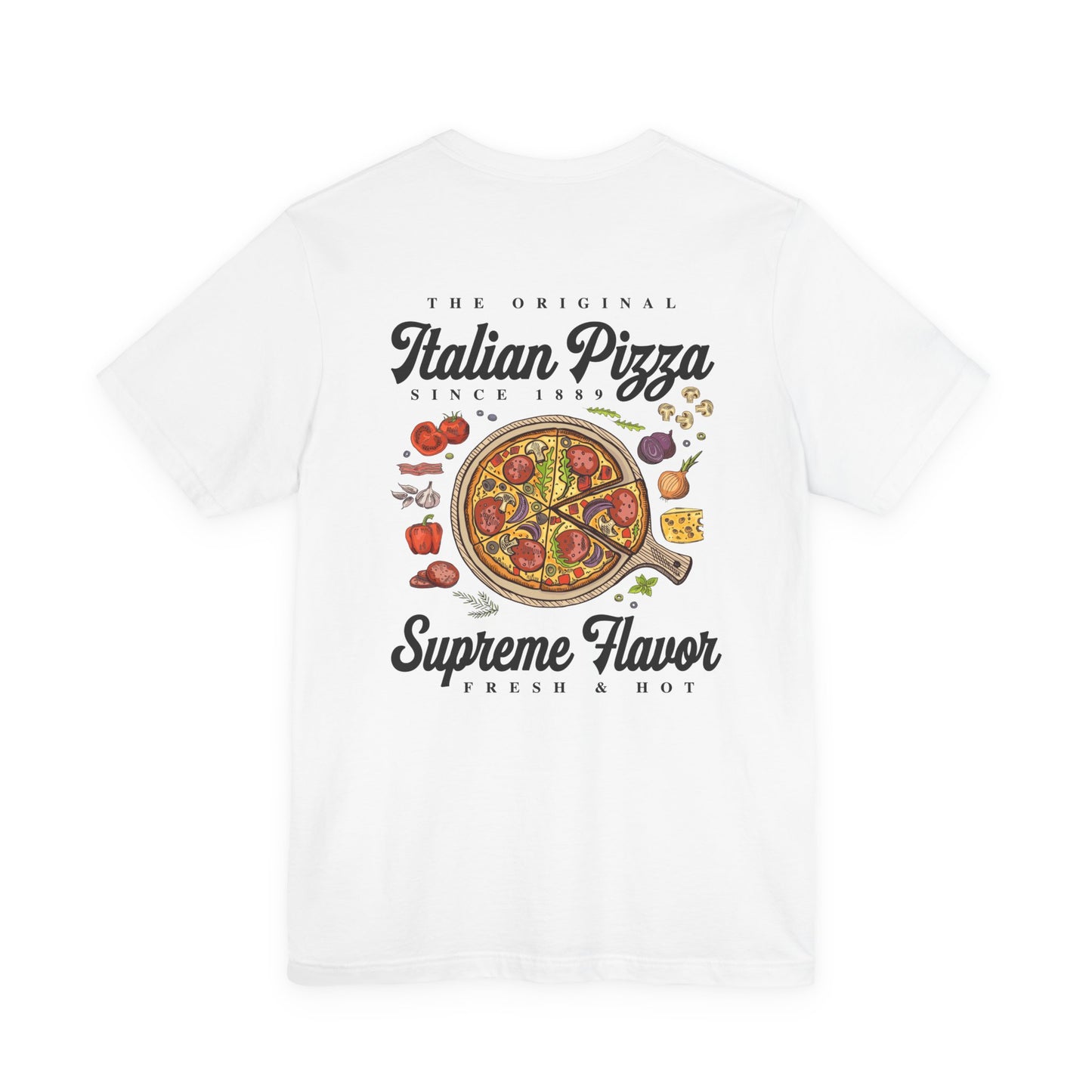 The Original Italian Pizza T-Shirt – Supreme Flavor with Classic Ingredients Graphic