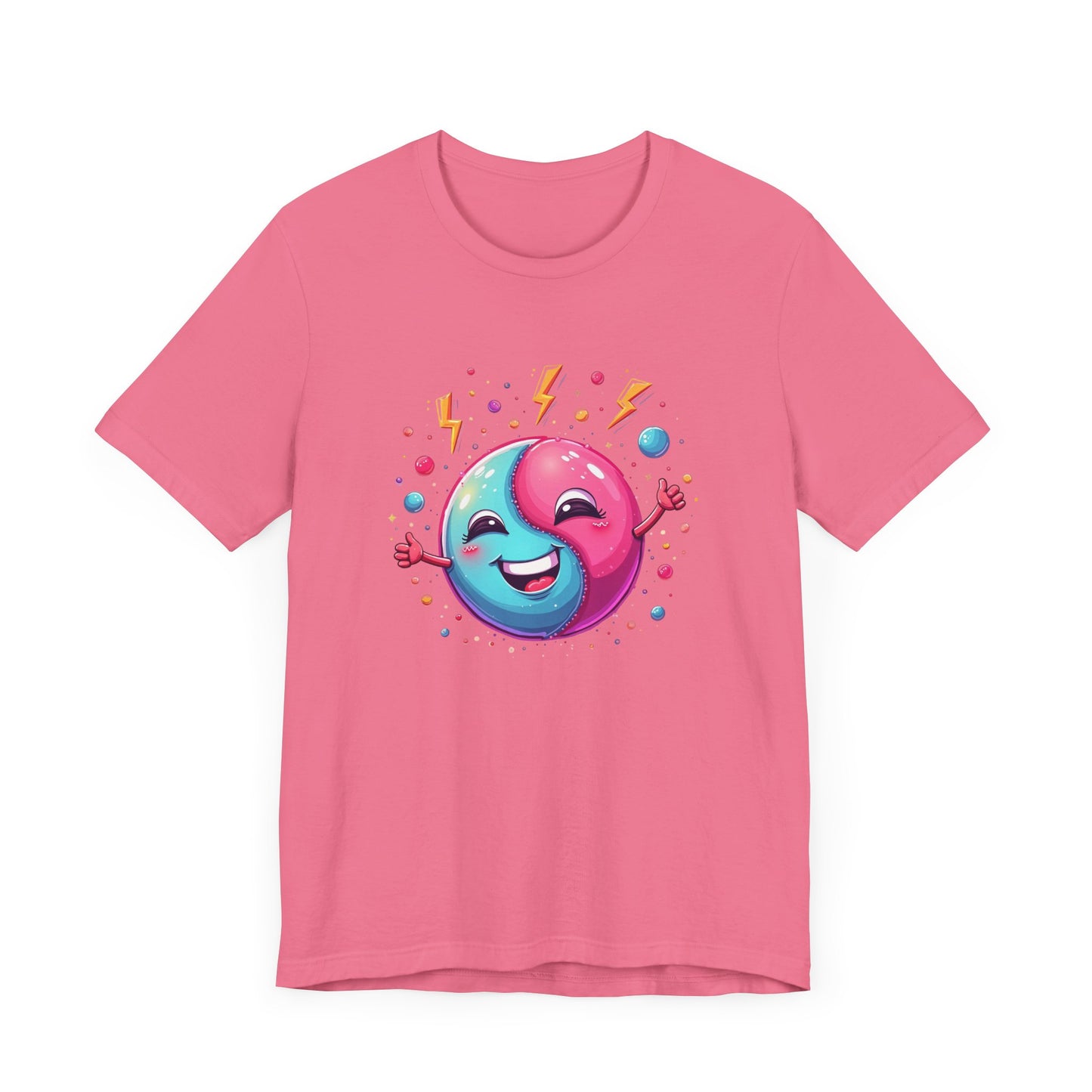 Energetic but Introverted – Colorful Smiling Balance Inner Reflection with Lively Enthusiasm Graphic T-Shirt